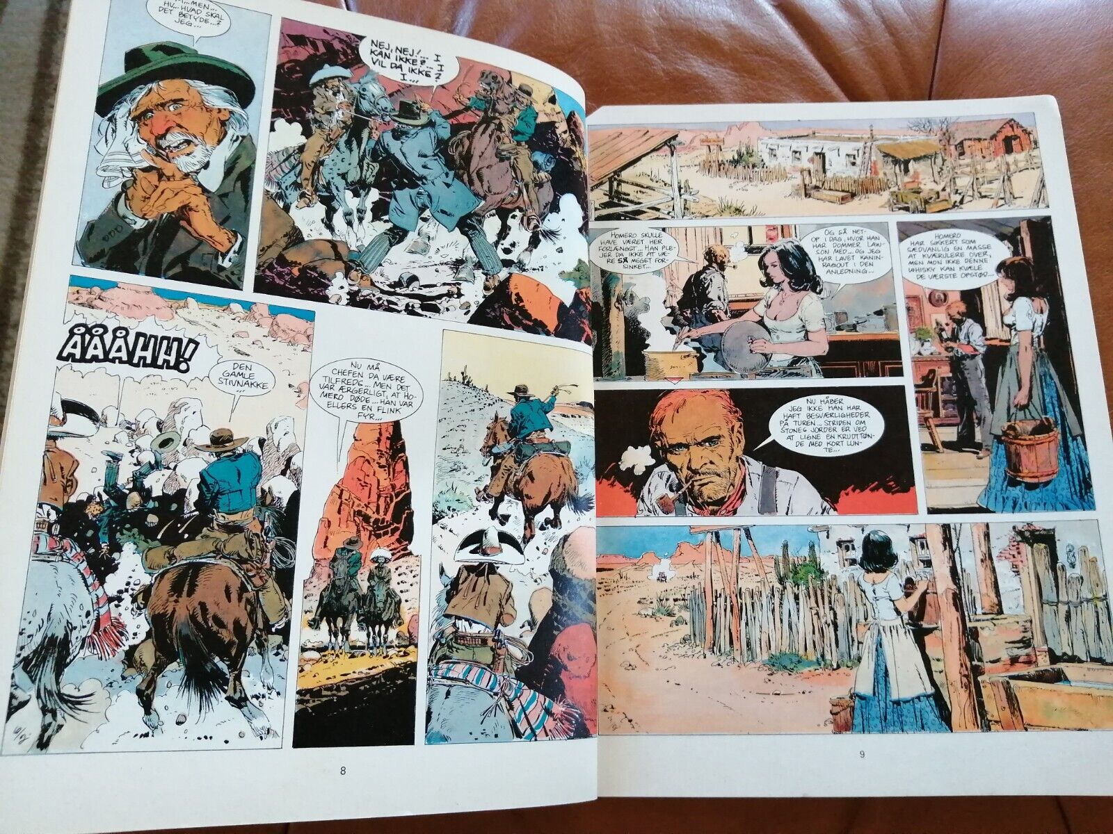 Danish comic book"Gravskrift over en dommer" Cactus GrantVictor de la Fuente