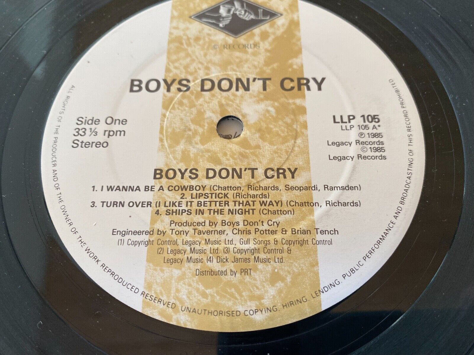 BOYS DON´T CRY "BOYS DON´T CRY" 1985 LEGACY RECORDS VINYL LP 33 RPMRECORDS***