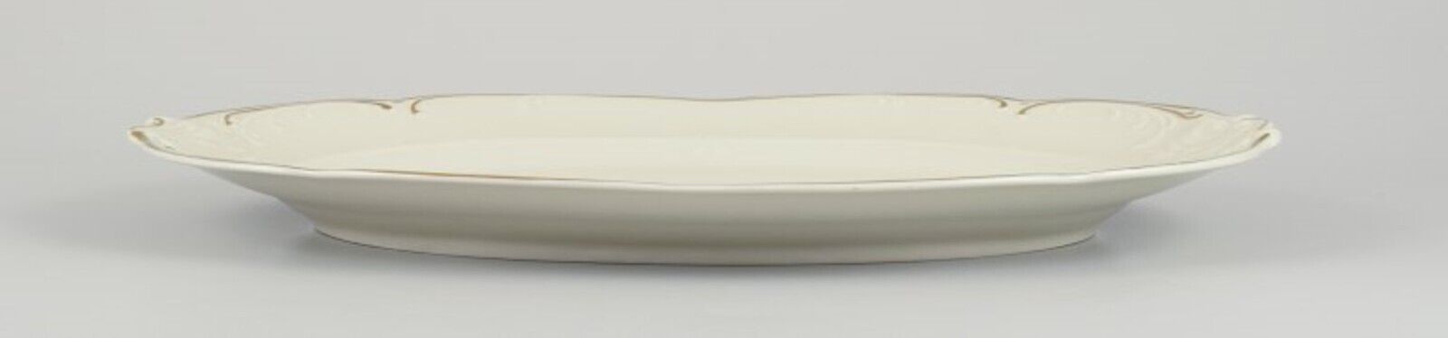 KPM Poland Two large oval porcelain serving platters 1930s/40s