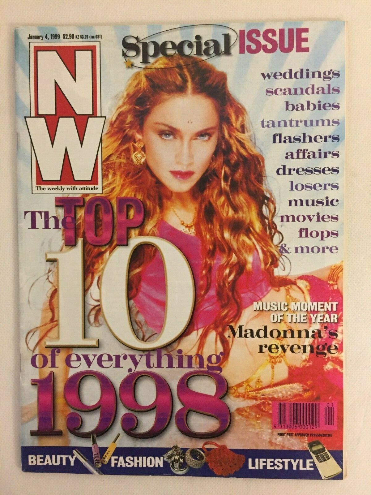 Madonna Vintage NW Australian Magazine January 1999 Original Good Condition