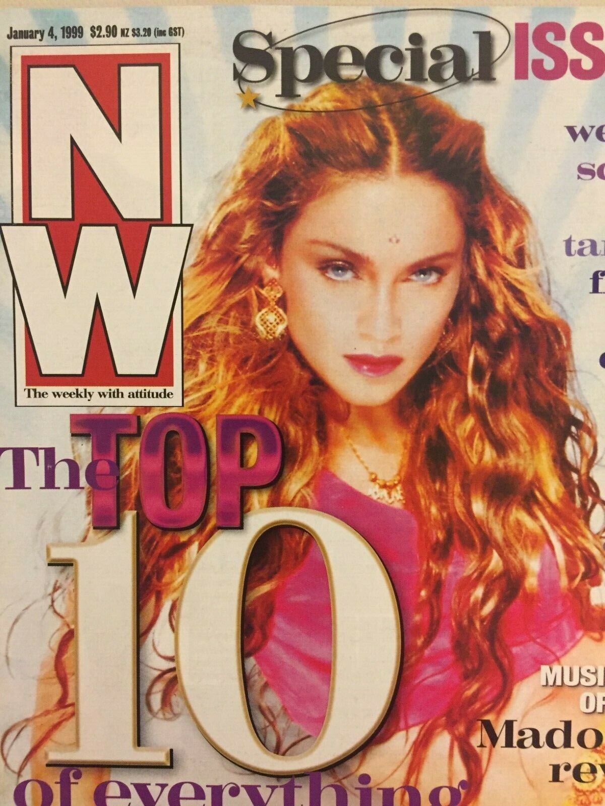 Madonna Vintage NW Australian Magazine January 1999 Original Good Condition