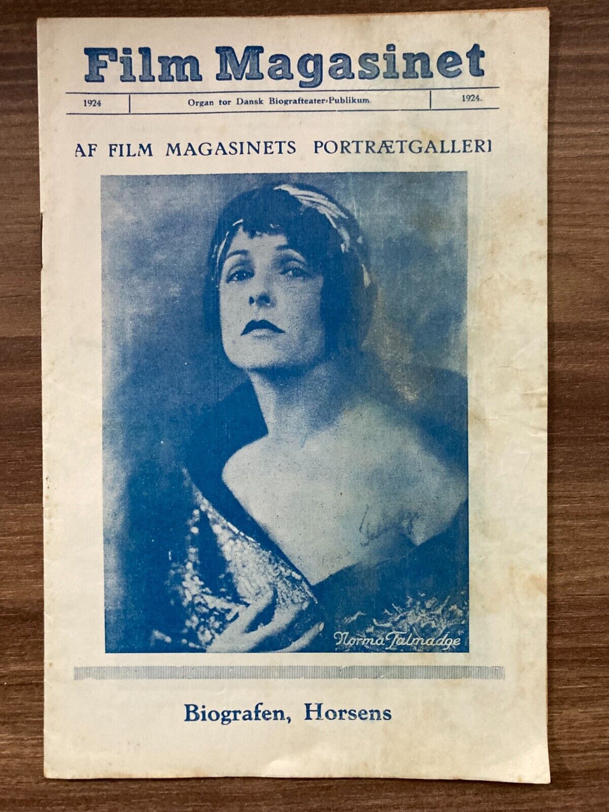 Norma Talmadge Danish  Original Magazine 1924 Film Magasinet