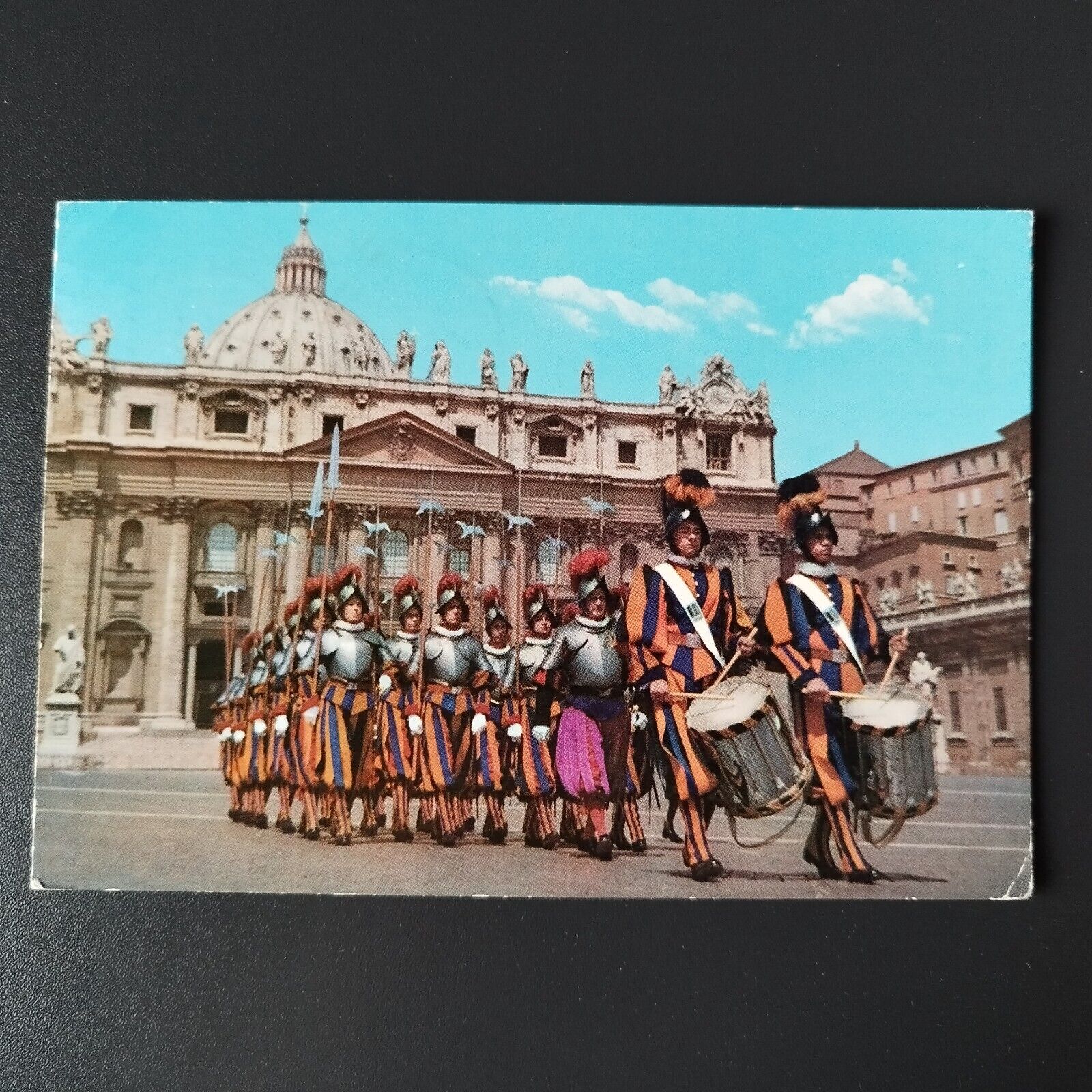 Italy Citta Del Vaticano Swiss Guards on parade Rome Posted in 1968