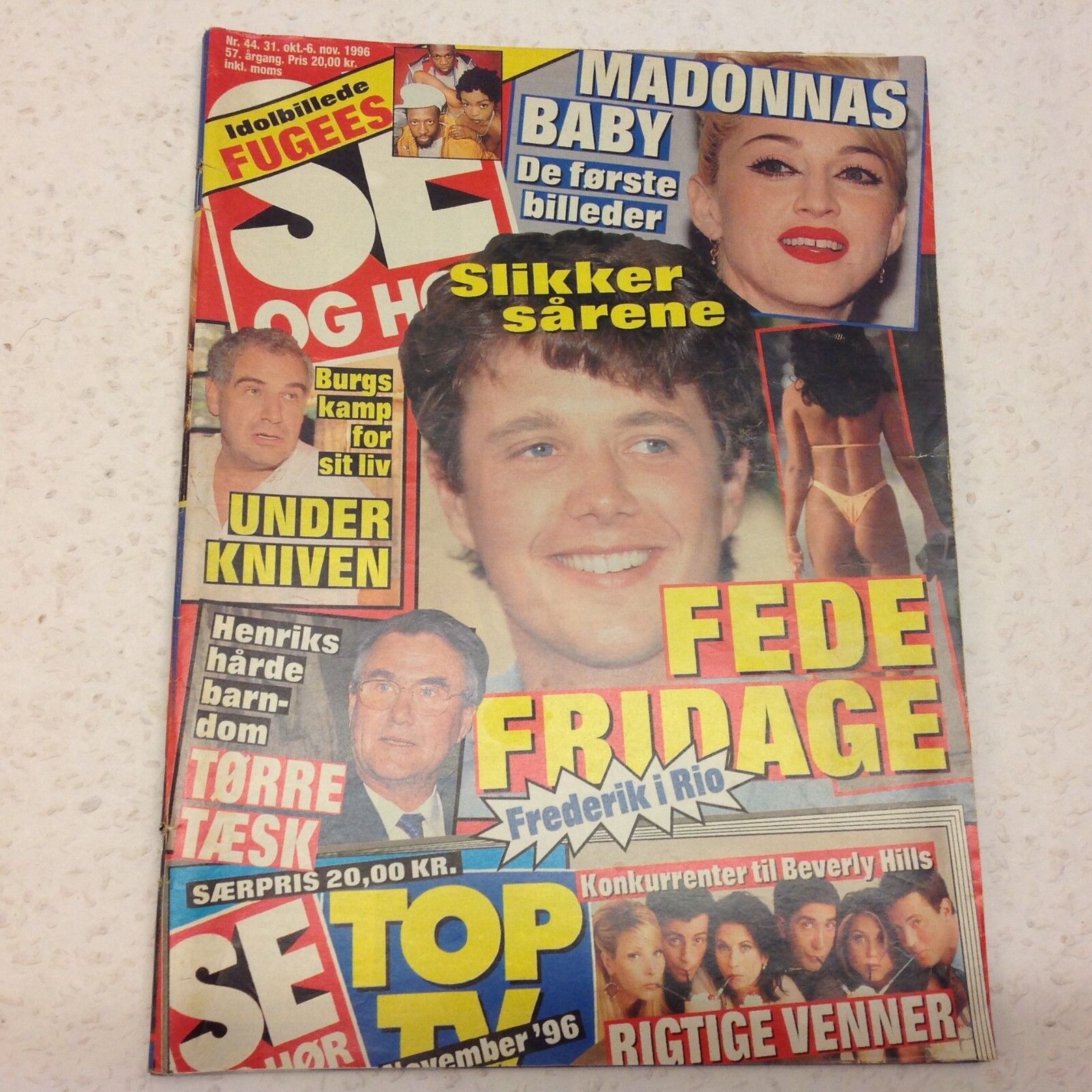 Madonna Birth Lourdes Maria Ciccone Leon Vtg Danish Magazine 1996 "Se og Hoer"