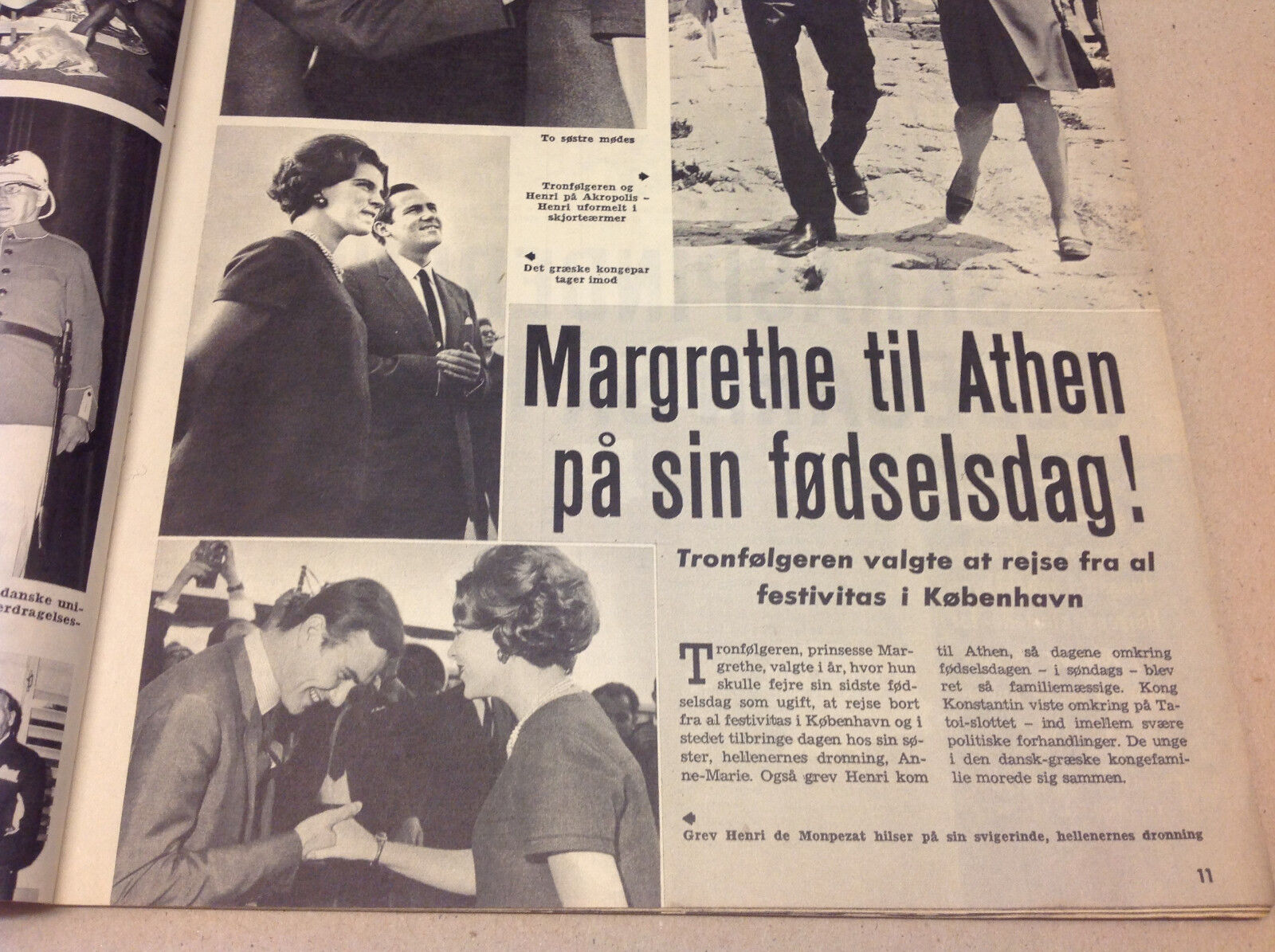 QUEEN ANNE-MARIE GREECE DENMARK ROYALS QUEEN MARGRETHE VTG Danish Magazine 1967