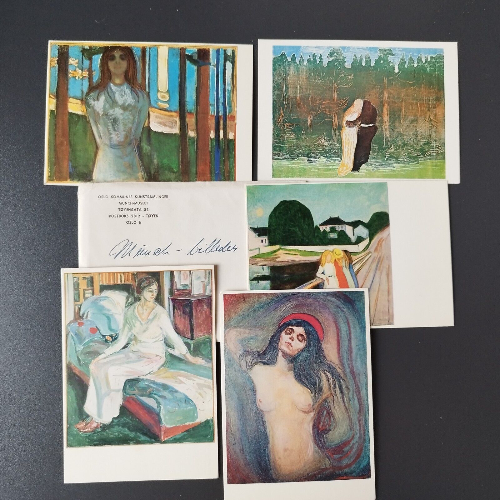 Norway 5 postcards Edvard Munch From the Munch Museum in Oslo