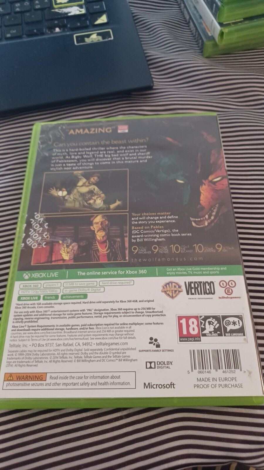 Wolf Among Us Xbox 360