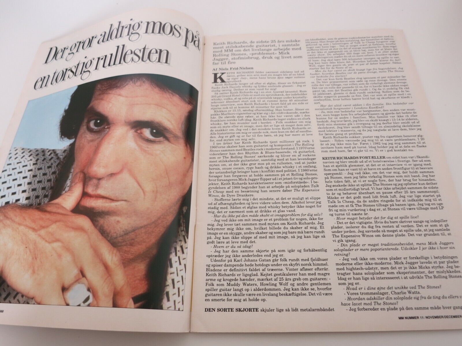 Danish Magazine 1988 U2 BONO Keith Richards BRYAN FERRY Tv2 JAMES BROWN AB71