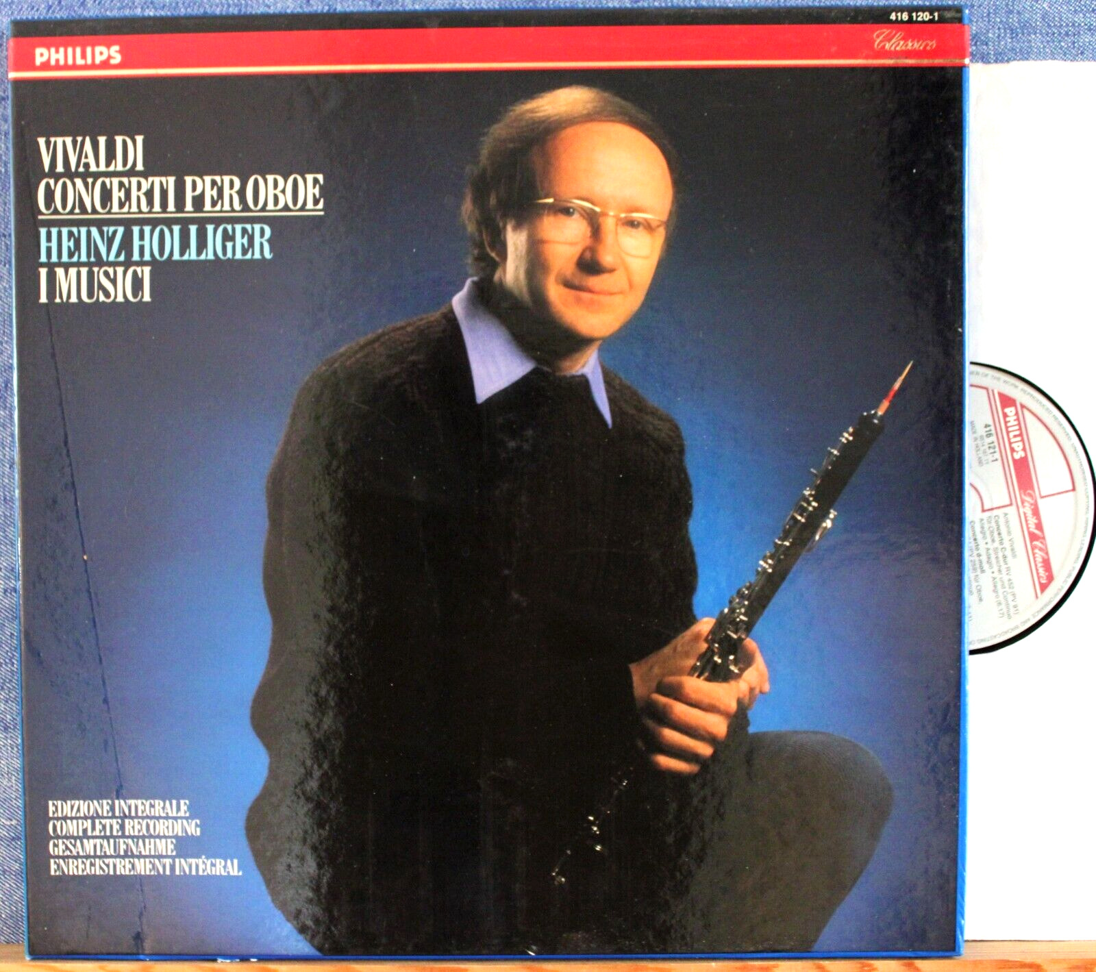 Holliger; I Musici Vivaldi (oboe concertos) Philips 416 120 (5) Box NM