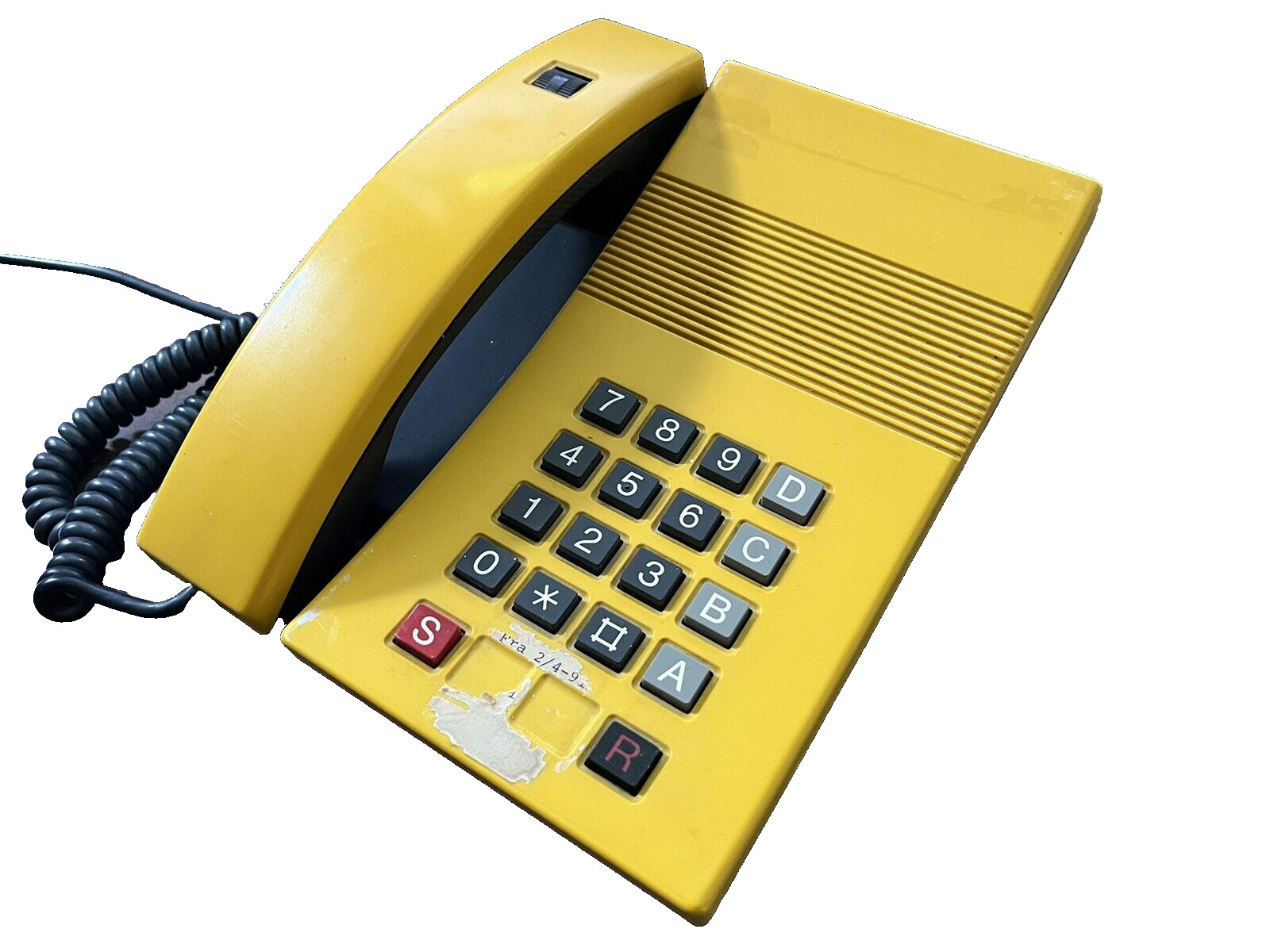 Kirk Comet DK80 Digitel 2000 Danish Design Yellow 1980s Desk Landline Phone