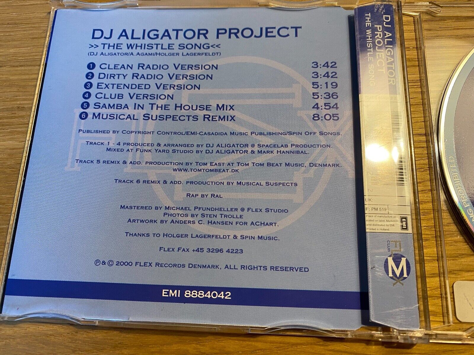 DJ ALIGATOR PROJECT "THE WHISTLE SONG" CD SINGLE 6 REWMIXED TRACK 2000 FLEX EMI*