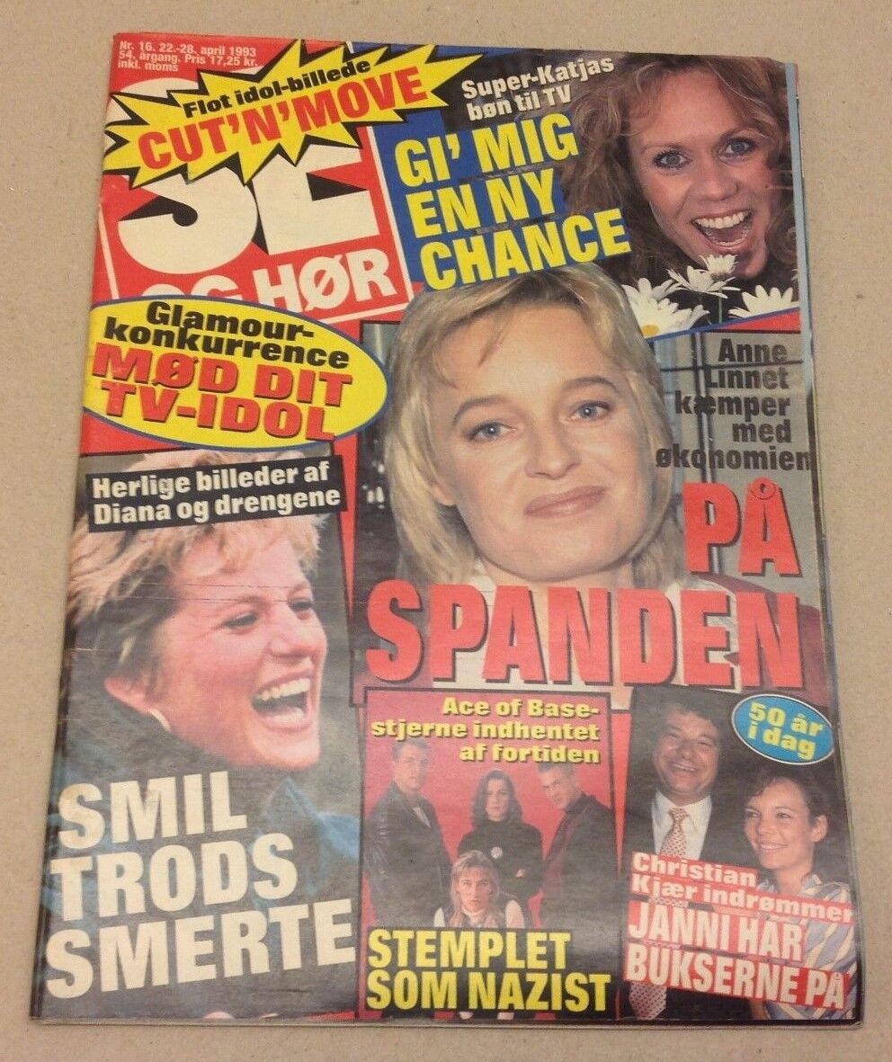 Princess Diana Prince William Harry Photos in Danish Magazine 1993 "Se og Hoer"