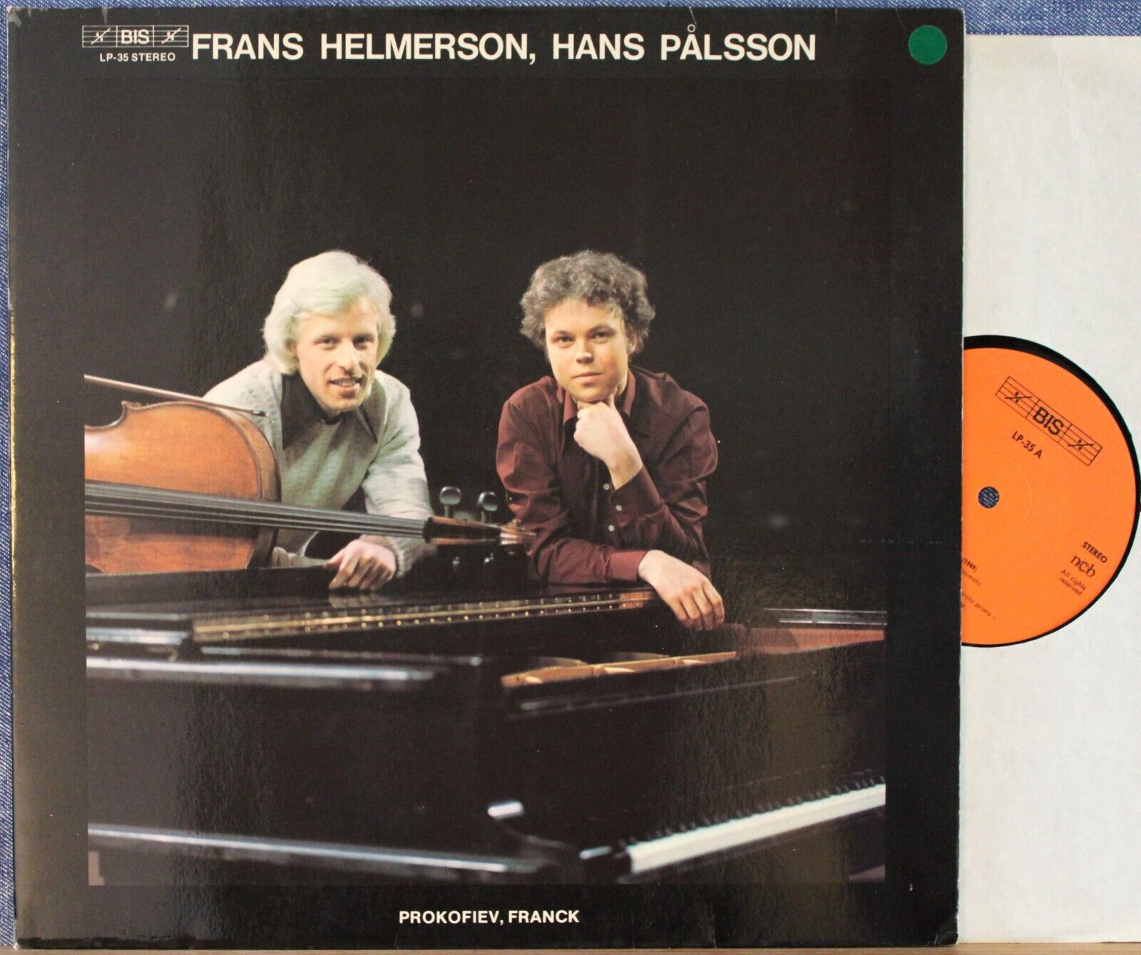 Helmerson; Pålsson Prokofiev + Franck (Cello sonatas) BIS LP-35 NM