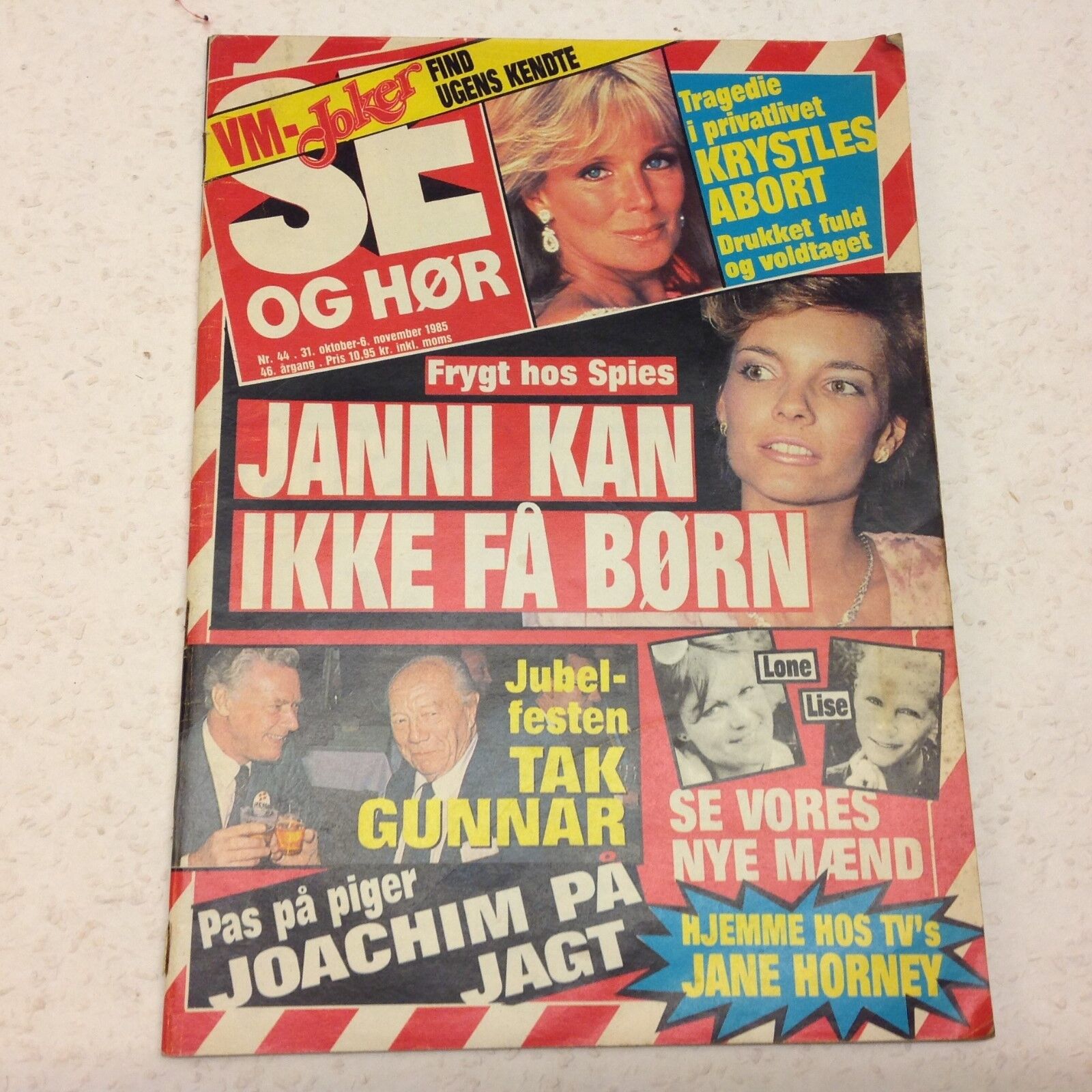 Dynasty Linda Evans Krystle Carrington Vtg Danish Magazine 1985 "Se og Hoer"