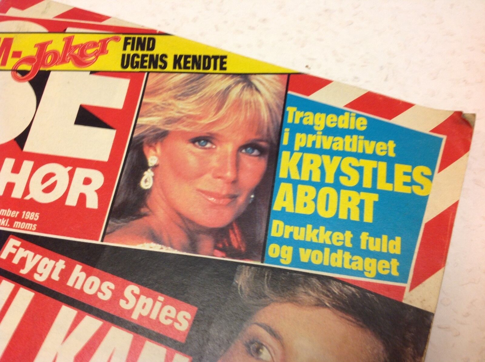 Dynasty Linda Evans Krystle Carrington Vtg Danish Magazine 1985 "Se og Hoer"