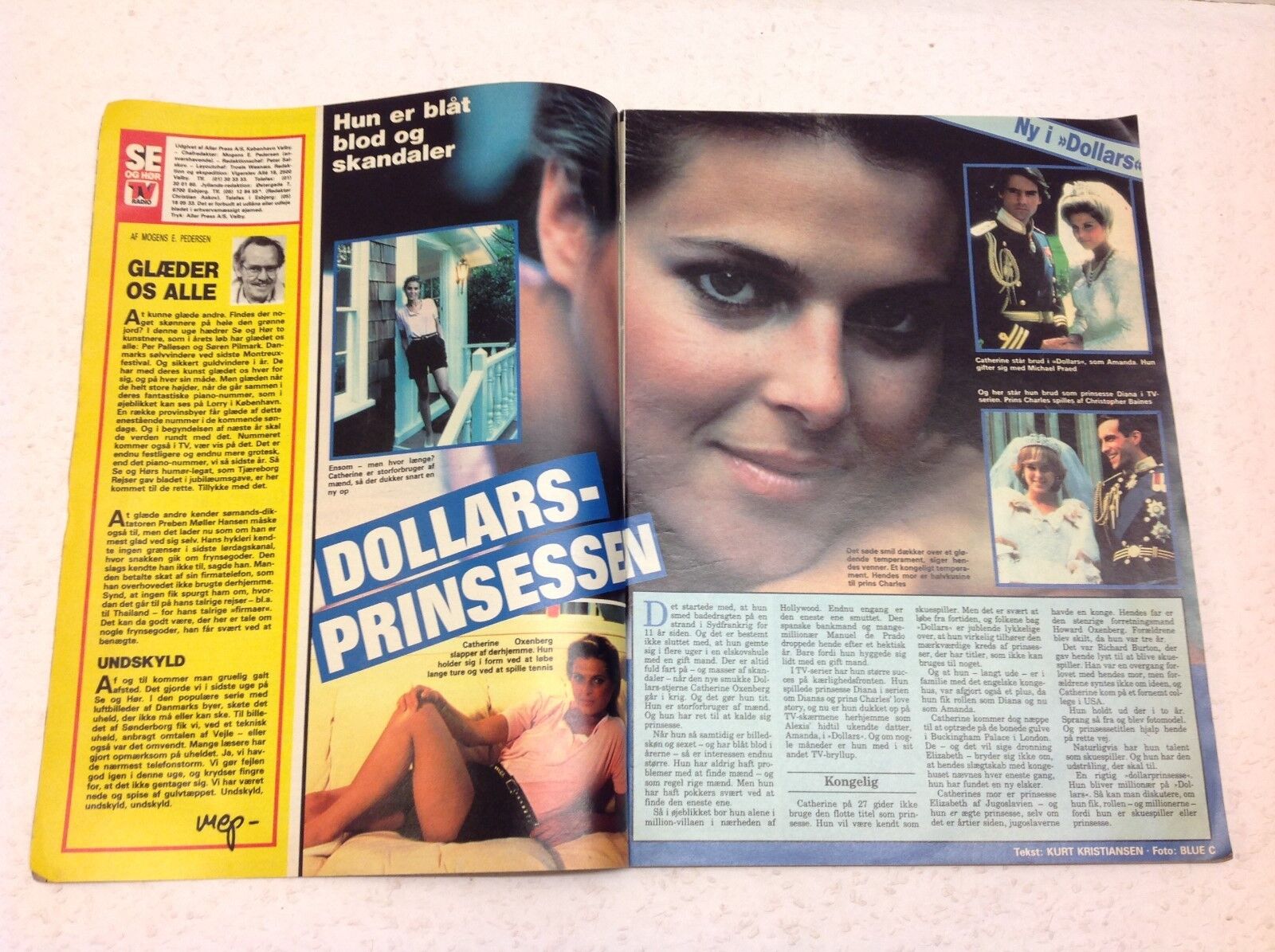 Dynasty Linda Evans Krystle Carrington Vtg Danish Magazine 1985 "Se og Hoer"