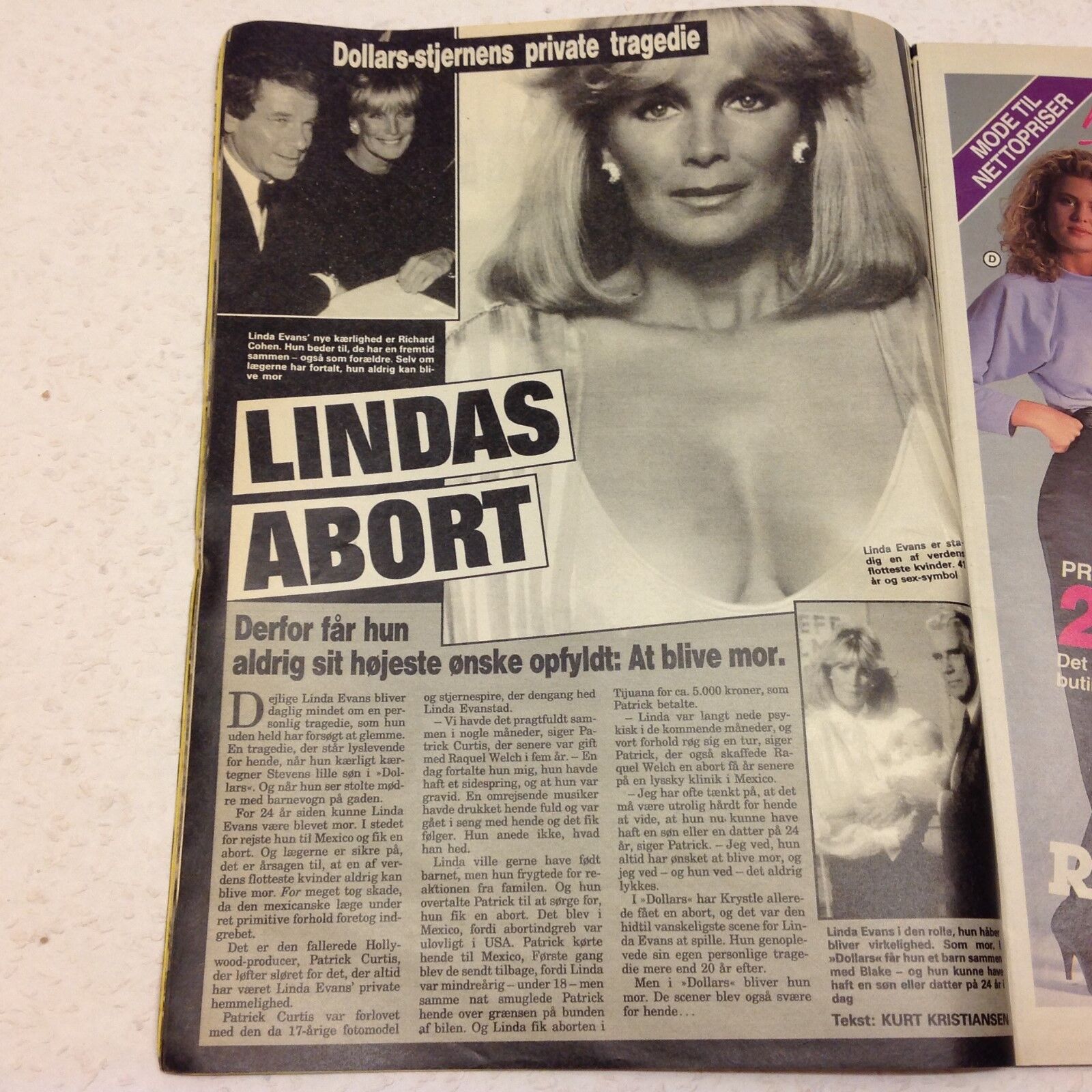 Dynasty Linda Evans Krystle Carrington Vtg Danish Magazine 1985 "Se og Hoer"