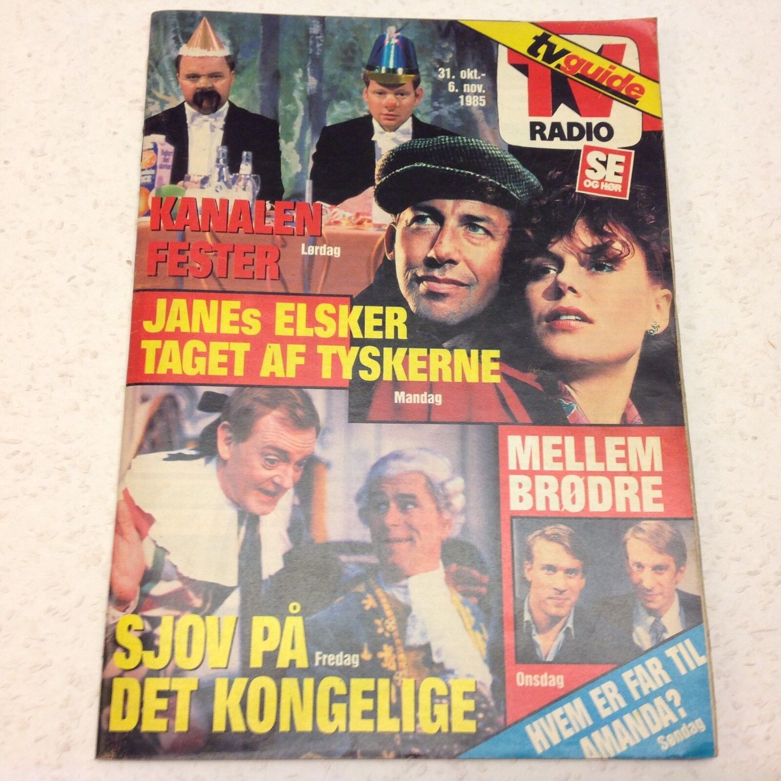 Dynasty Linda Evans Krystle Carrington Vtg Danish Magazine 1985 "Se og Hoer"