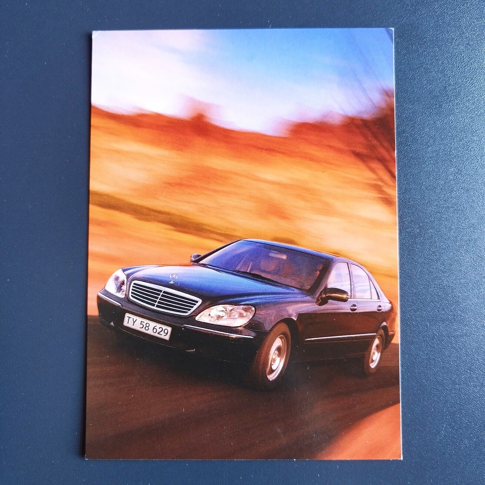 Danish Design Centre advertising postcard of Mercedes-Benz S-Class  from 1988