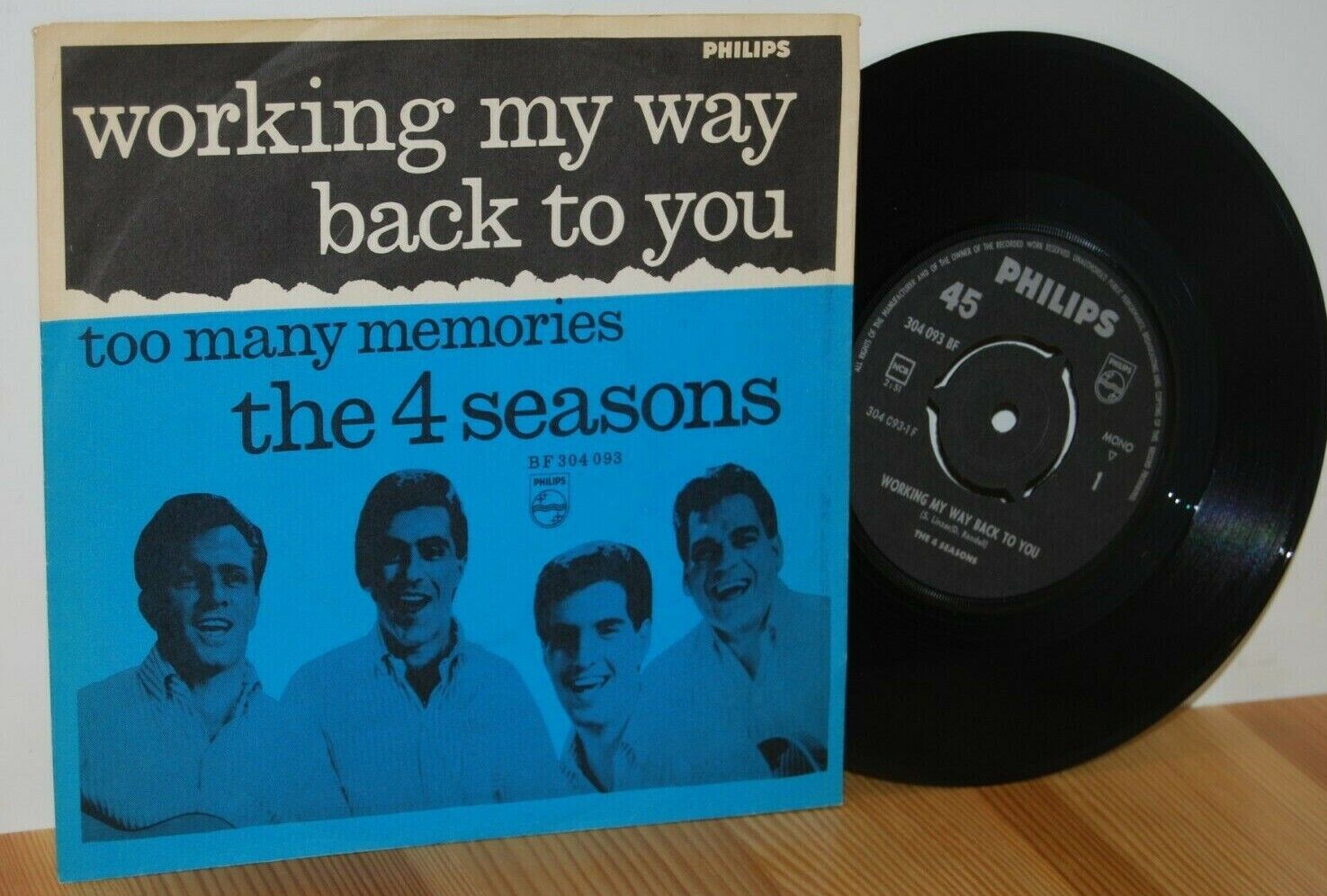 The 4 SEASONS Working My Way Back PHILIPS PS Picture Sleeve