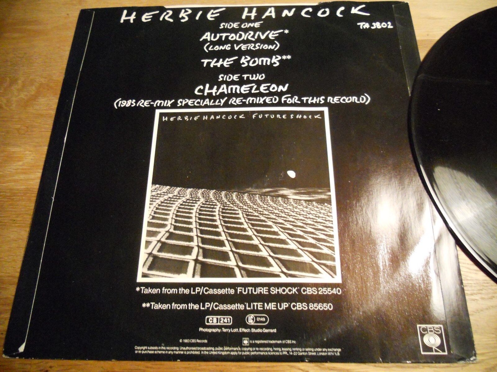 HERBIE HANCOCK AUTODRIVE THE BOMB  CHAMELEON 3 REMIXES UK PRESSED LIMITED EDIT