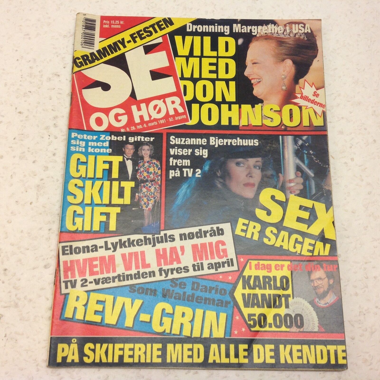 Queen Margrethe II Denmark George Bush Visit Danish Magazine 1991 "Se og Hoer"