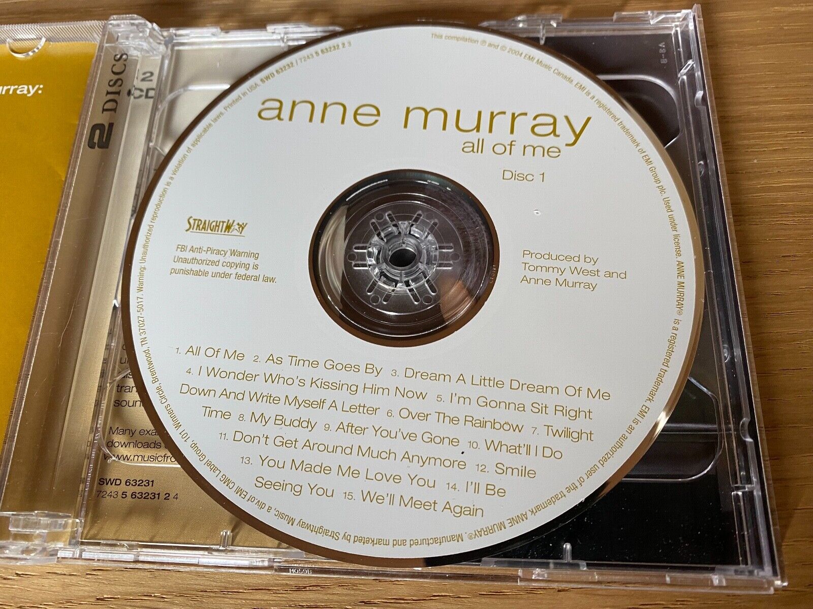 ANNE MURRAY "ALL OF ME" 2 X CDALBUM 31 TRACK PRESS 2004 EMI MUSIC CANADA WRITING