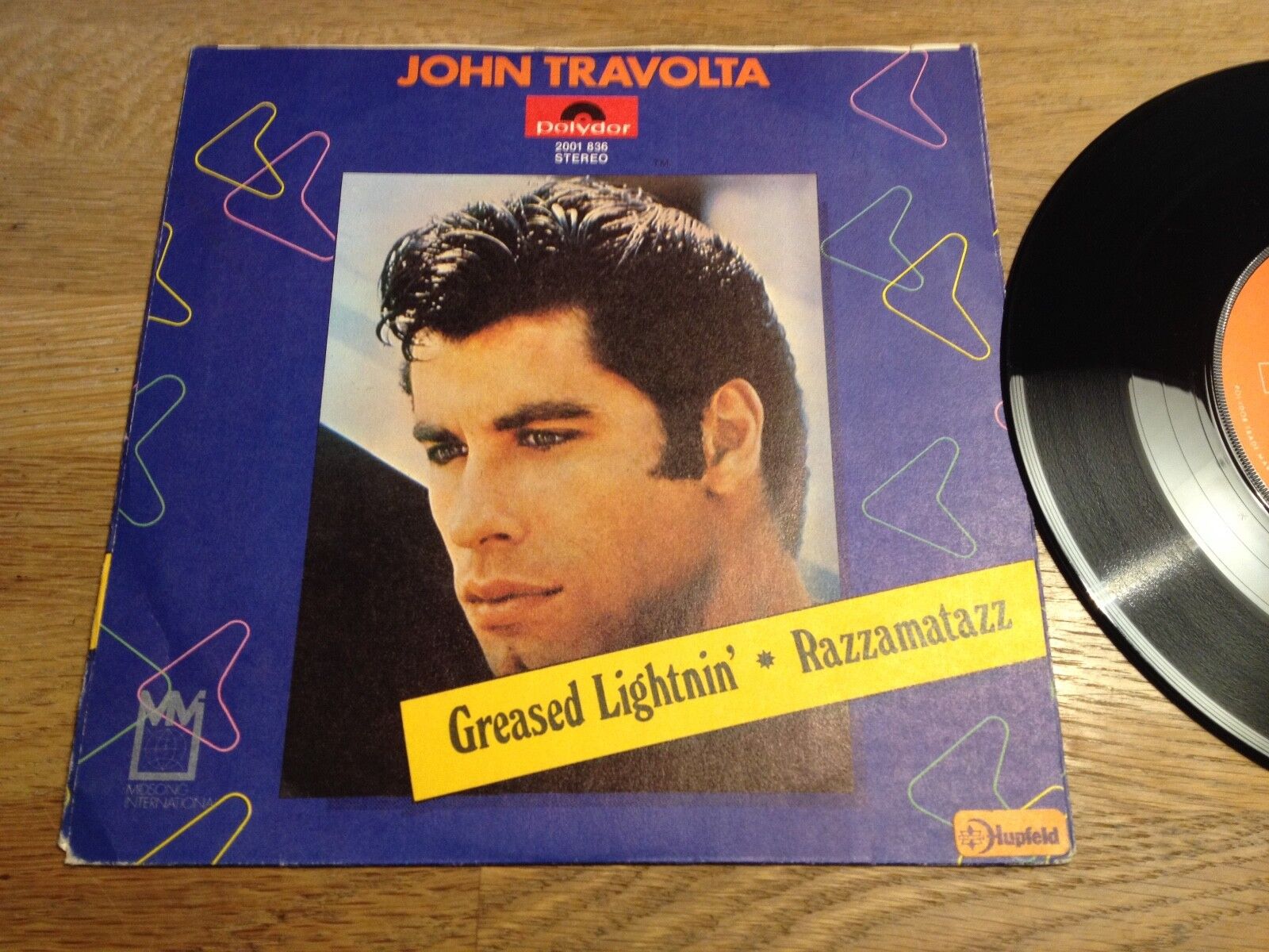 JOHN TRAVOLTA "GREASED LIGHTNING / RAZZAMATAZZ"  1978 POLYDOR RECORDS NCB NORWAY