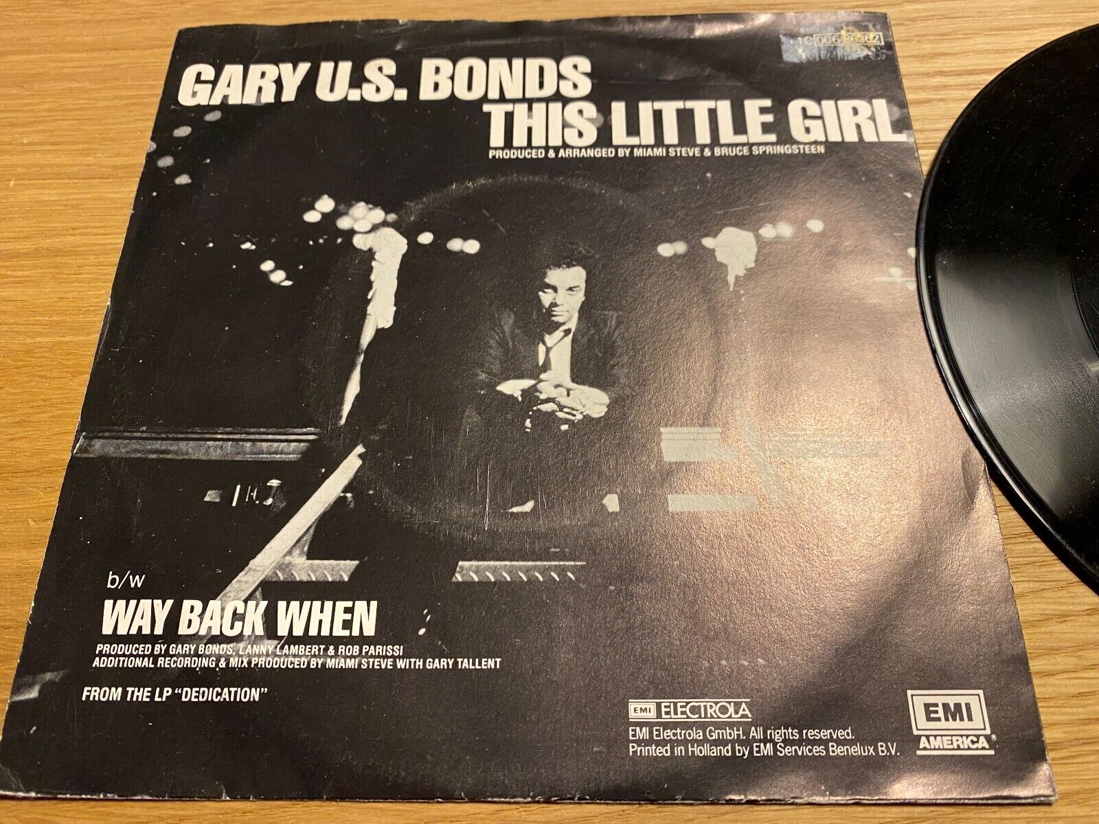 GARY US BONDS / BRUCE SPRINGSTEEN "THIS LITTLE GIRL/WAY BACK WHEN" 1981 SINGLE