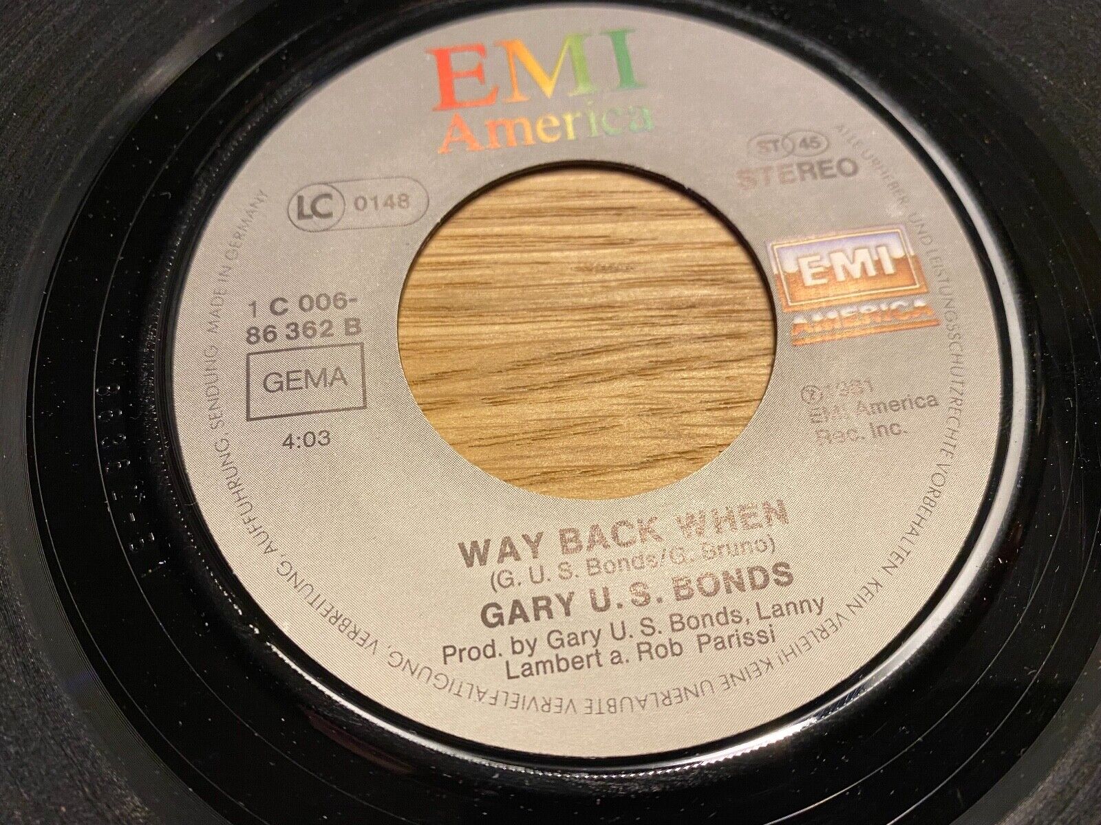 GARY US BONDS / BRUCE SPRINGSTEEN "THIS LITTLE GIRL/WAY BACK WHEN" 1981 SINGLE