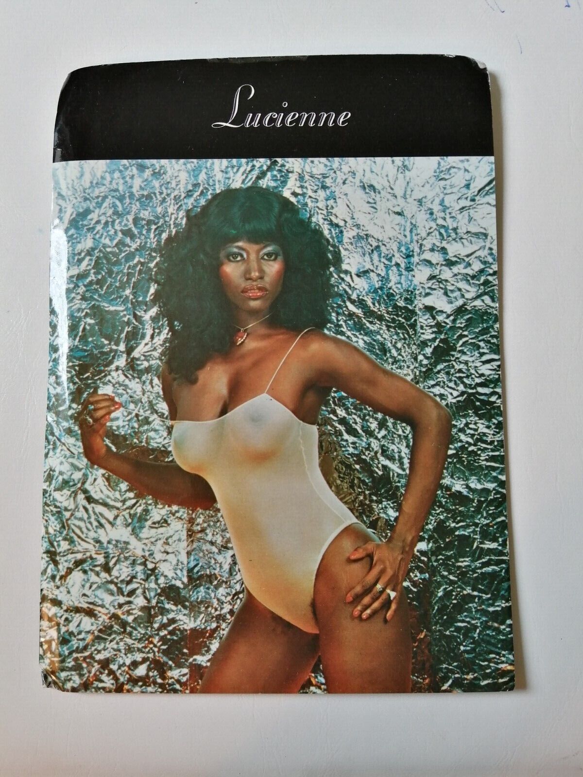 Vintage  English  model comp card from 1970s/1980sLUCIENNE