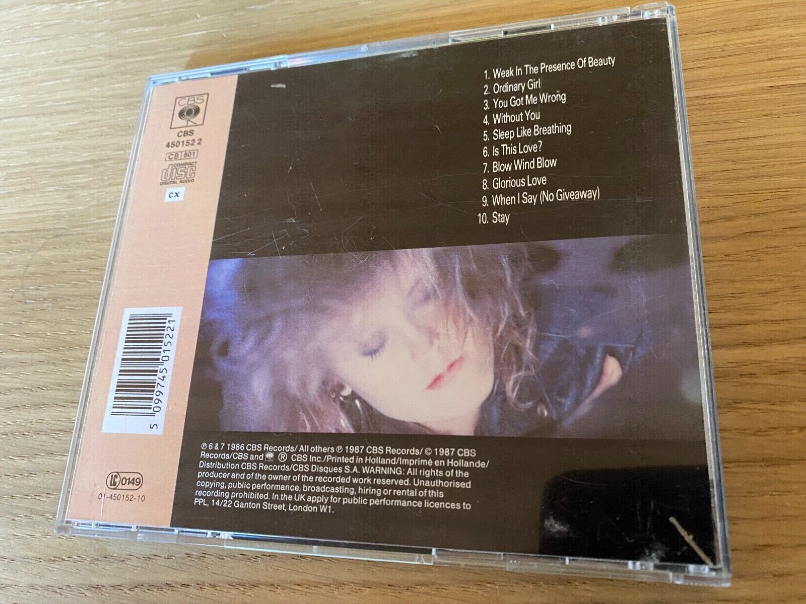 ALISON MOYET "RAINDANCING" 1987 CD ALBUM 10 TRACK CBS RECORDS 1 PRESS JAPAN RAR