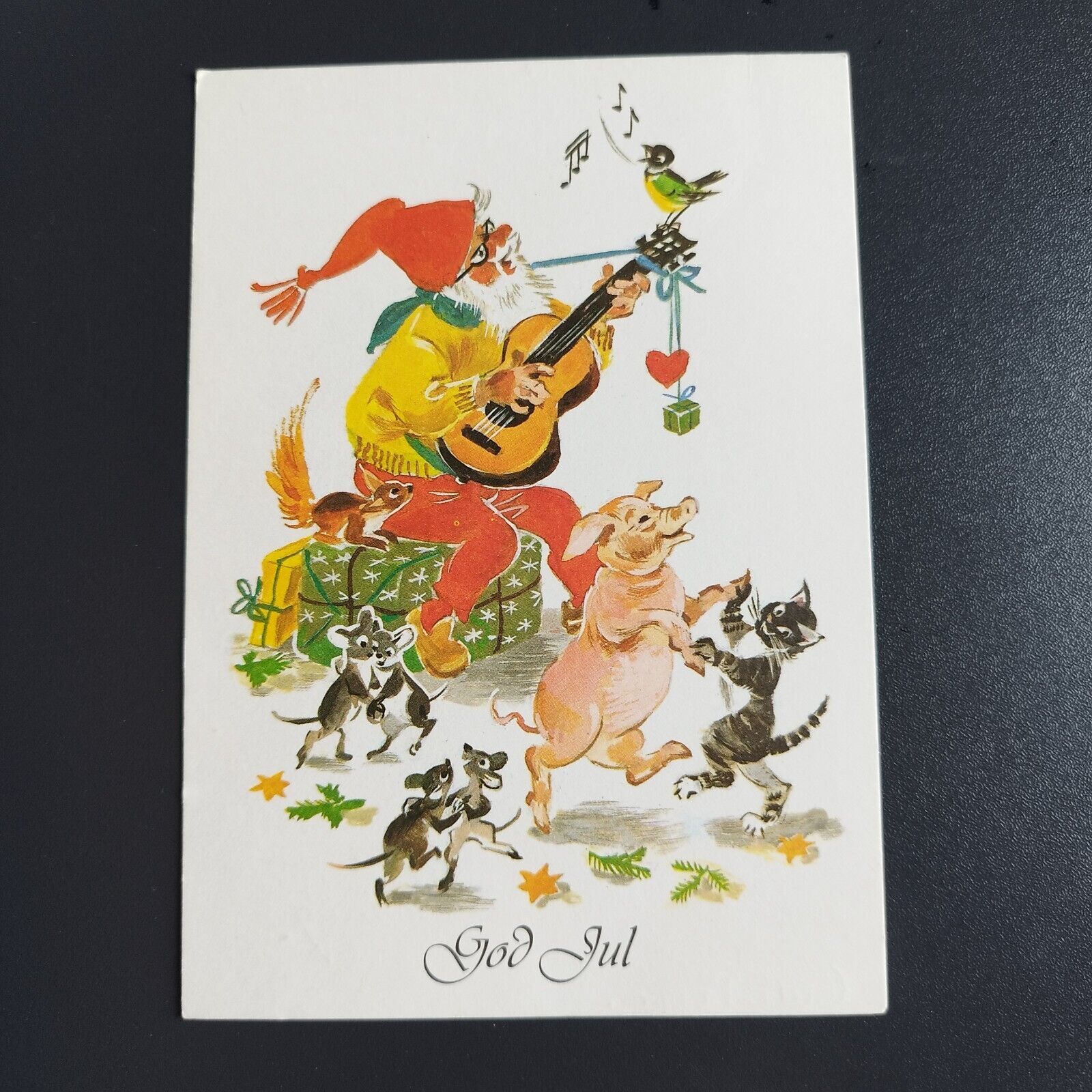 Vintage and collectible Danish Christmas card Posted  in 1990 ( no X26  )