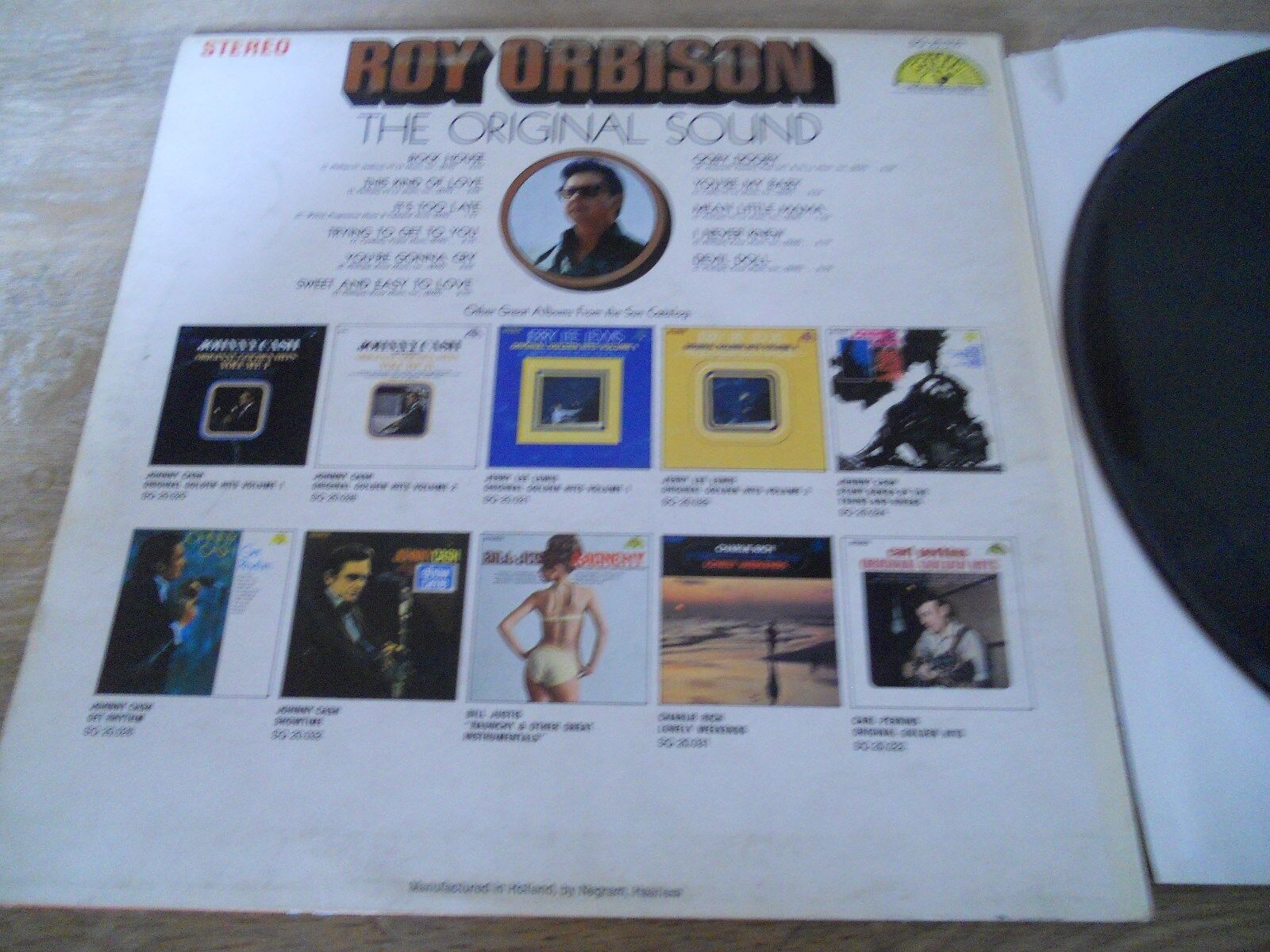 ROY ORBISON THE ORIGINAL SOUND USED RARE SUN RECORDS USED DUTCH LP RARE OOP SEE*