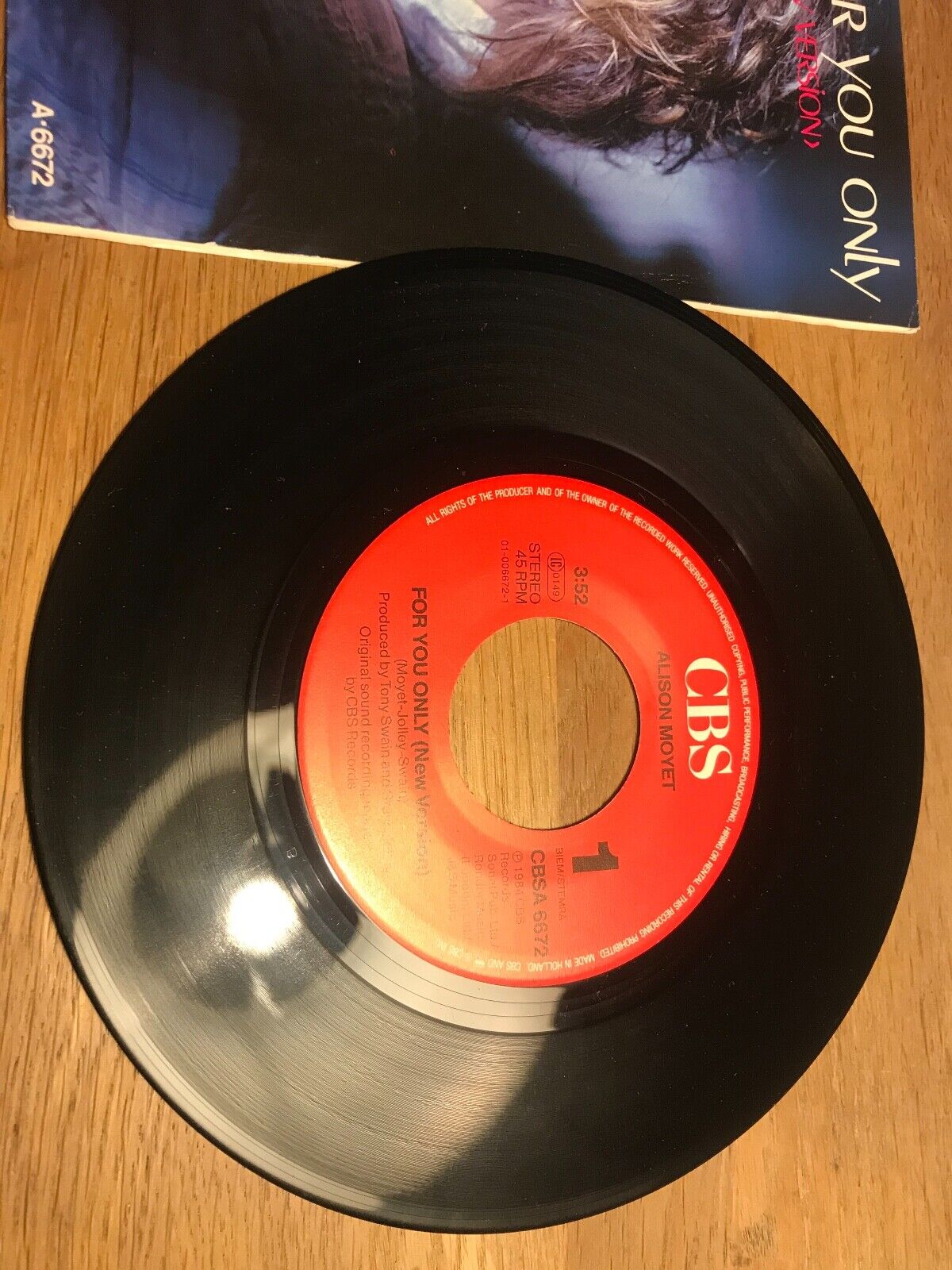 ALISON MOYET "FOR YOU ONLY" NEW VERSION / "TWISTING THE KNIFE" 1984 CBS RECORDS*