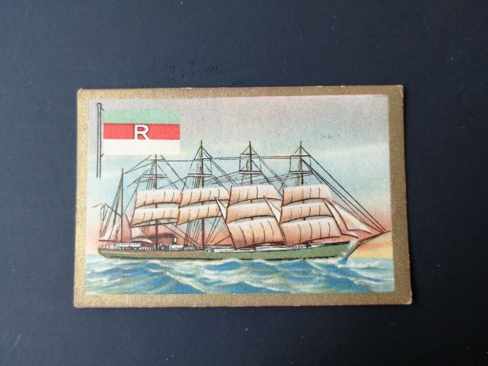 German SABA tobacco ship trading card 1931-33No 126 "RCRickmers" Bremerhafen