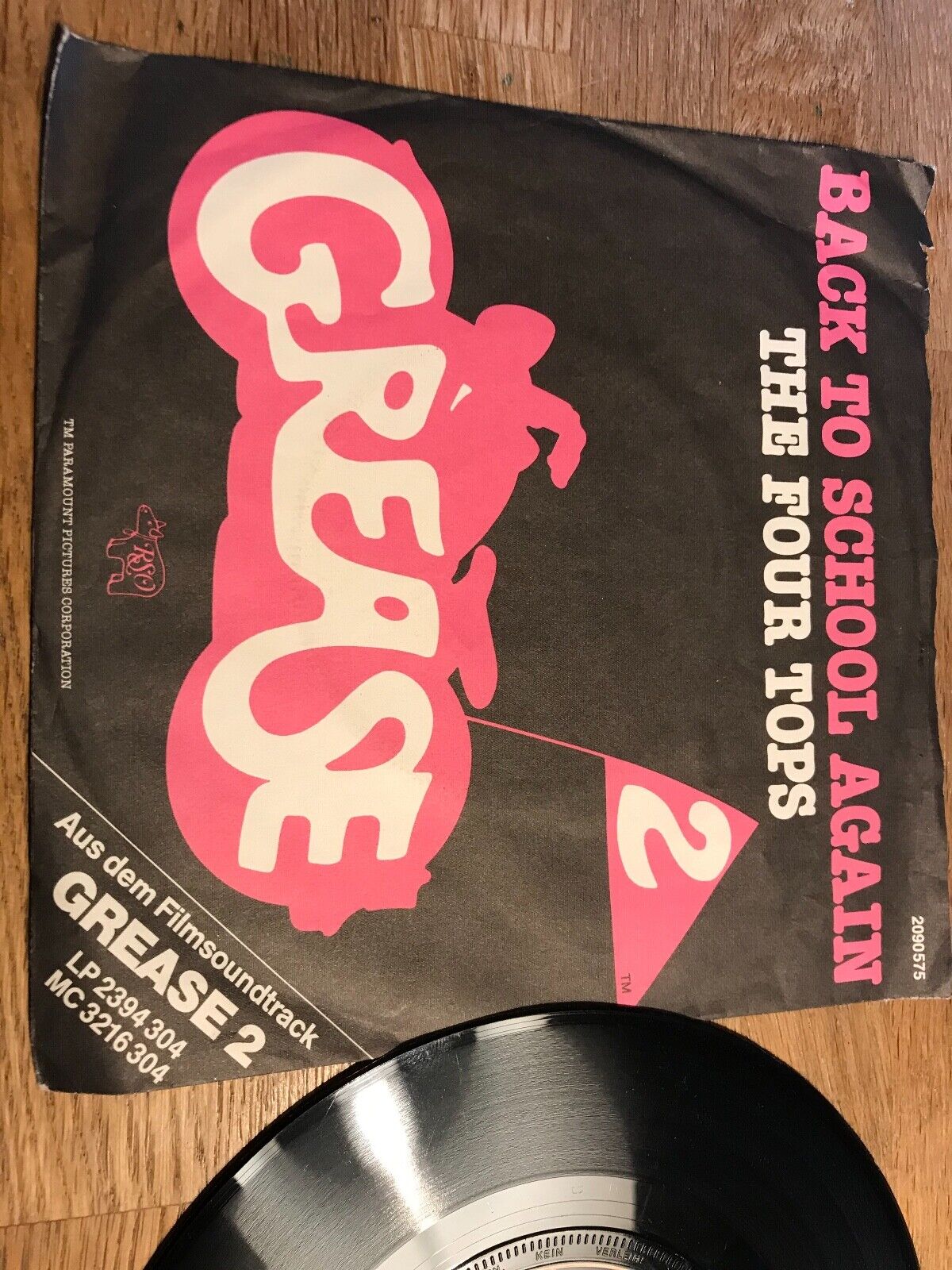 THE FOUR TOPS "BACK TO SCHOOL AGAIN" GREASE 2 1982 RSO RECORDS WEST GERMANY RARE