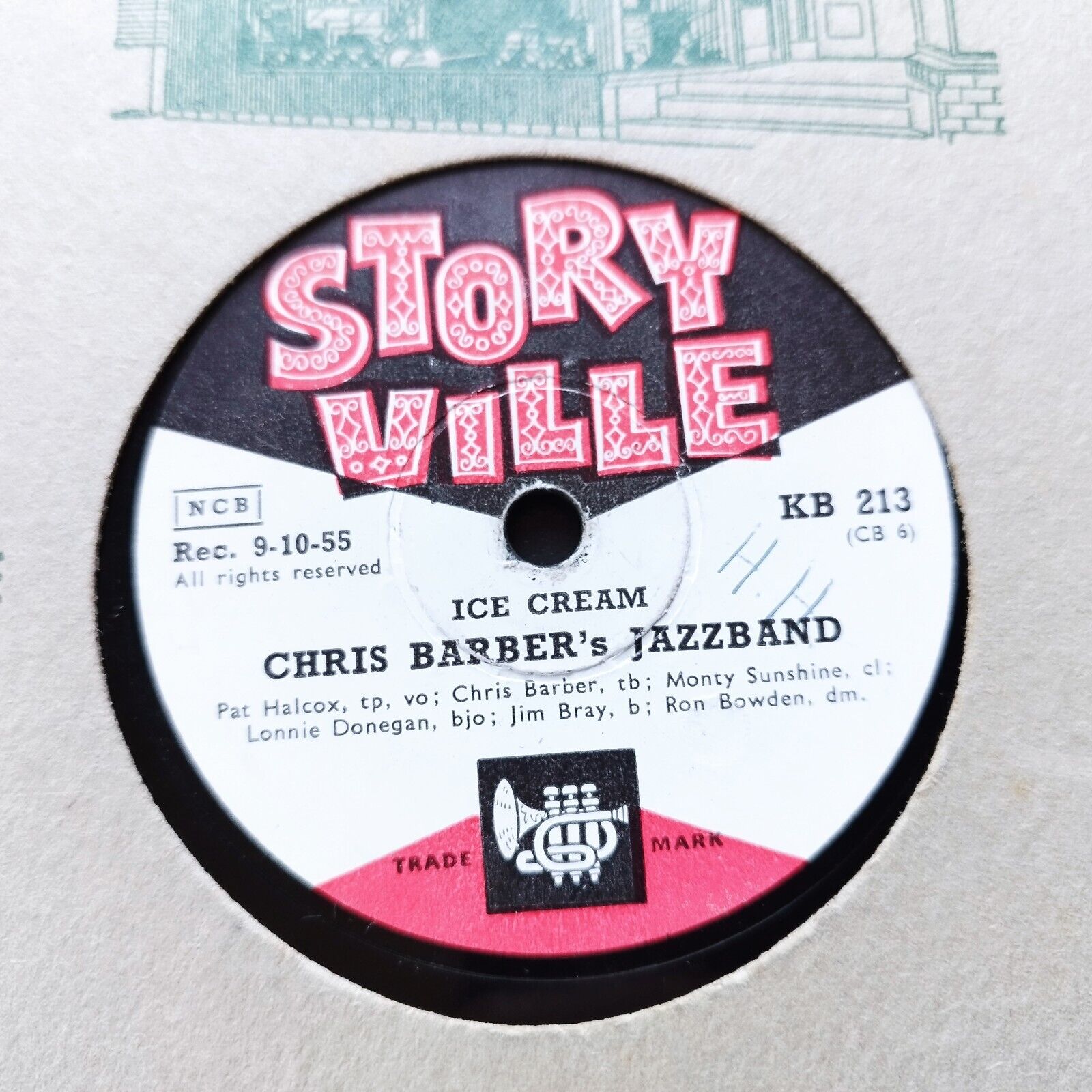 78 RPM  shellacCHRIS BARBER's JAZZBANDIce Cream/Down By The Riverside