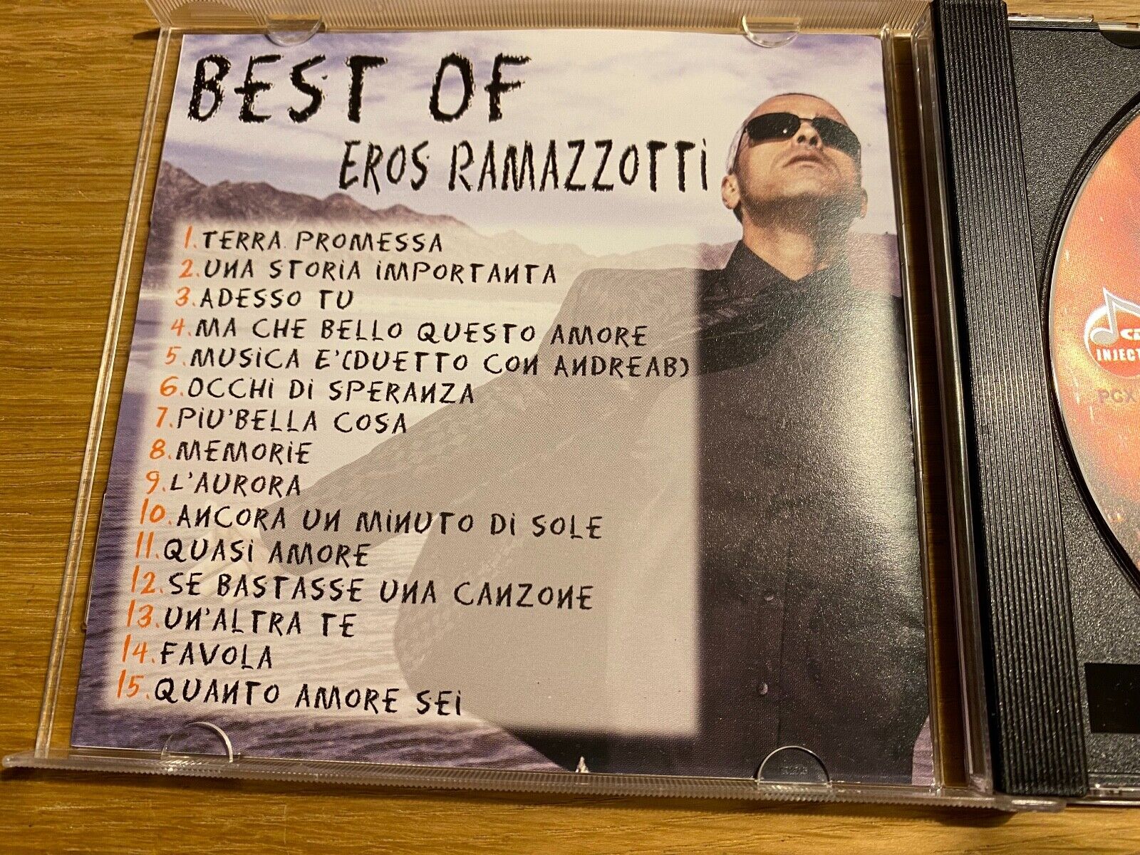 EROS RAMAZZOTTI "BEST OF EROS RAMAZZOTTI" CD ALBUM TUNIS 1 PRESSING 15 TRACK CD