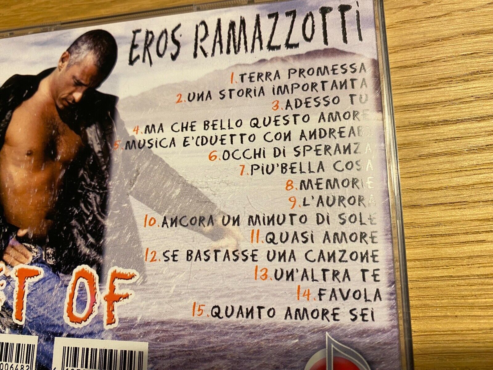 EROS RAMAZZOTTI "BEST OF EROS RAMAZZOTTI" CD ALBUM TUNIS 1 PRESSING 15 TRACK CD