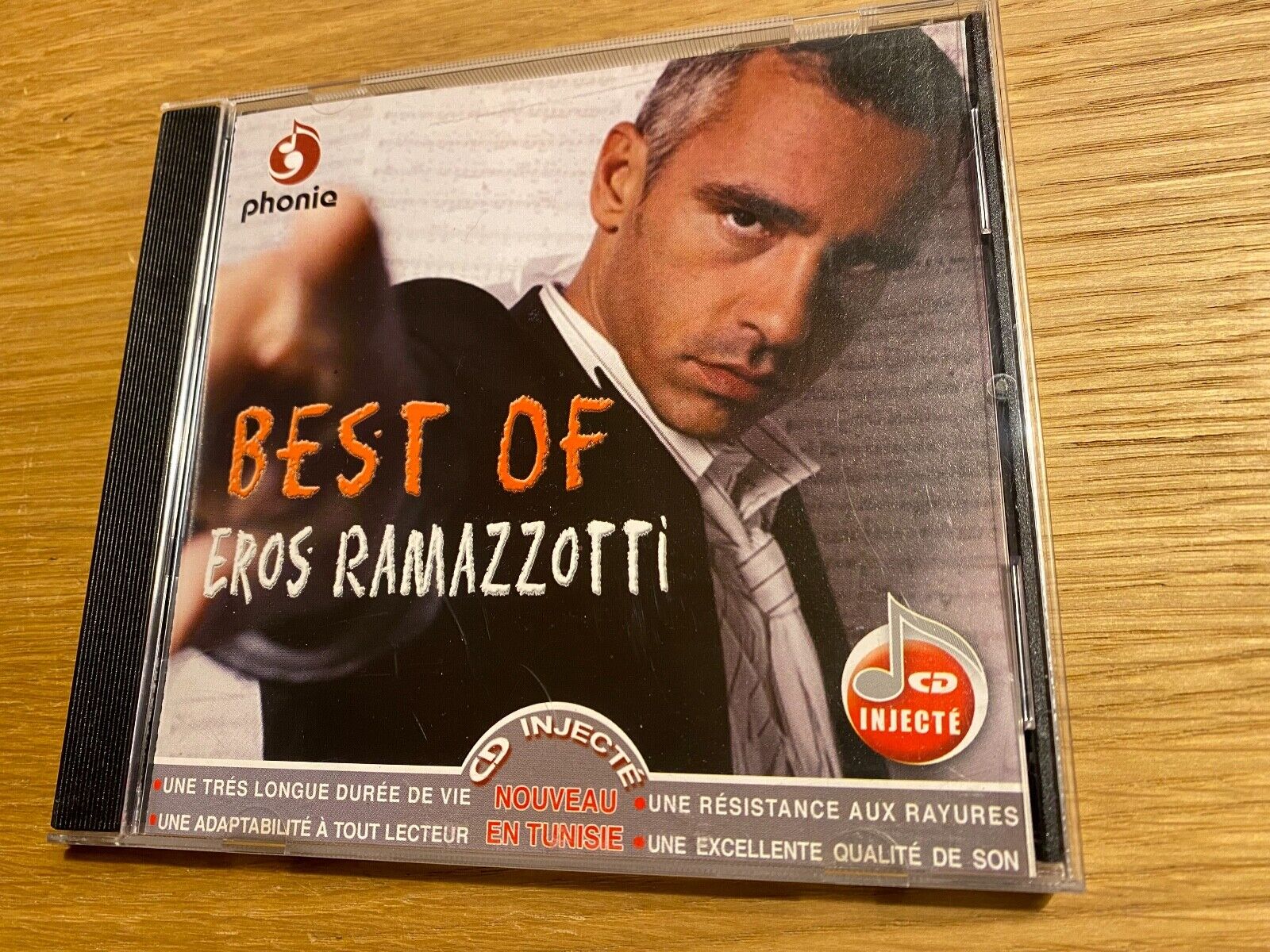 EROS RAMAZZOTTI "BEST OF EROS RAMAZZOTTI" CD ALBUM TUNIS 1 PRESSING 15 TRACK CD