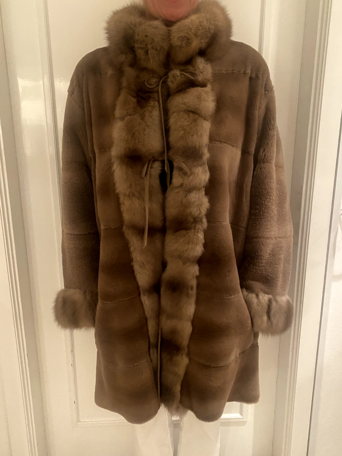 real mink fur coat women large used