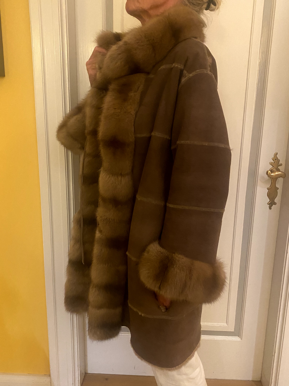 real mink fur coat women large used