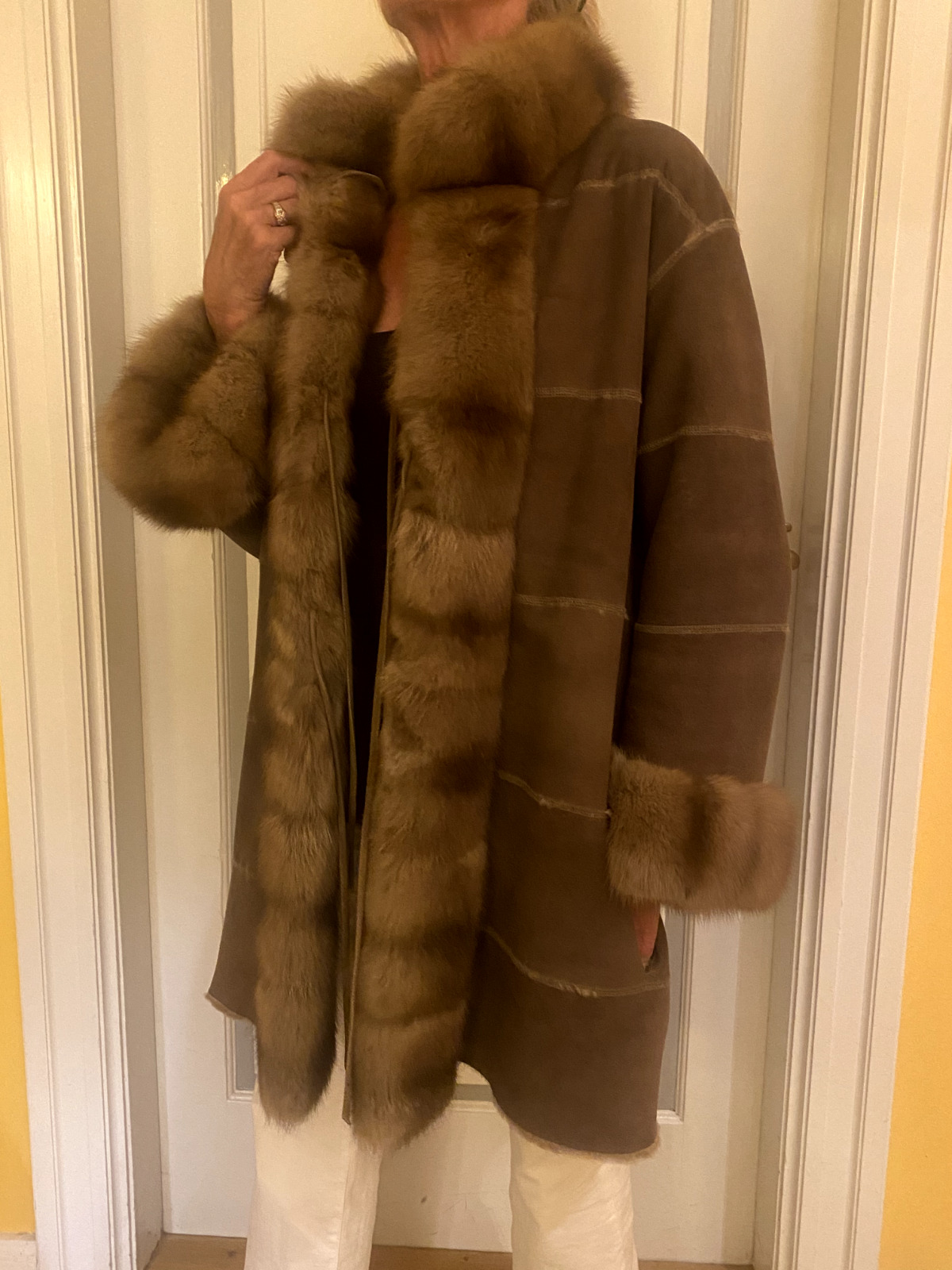 real mink fur coat women large used