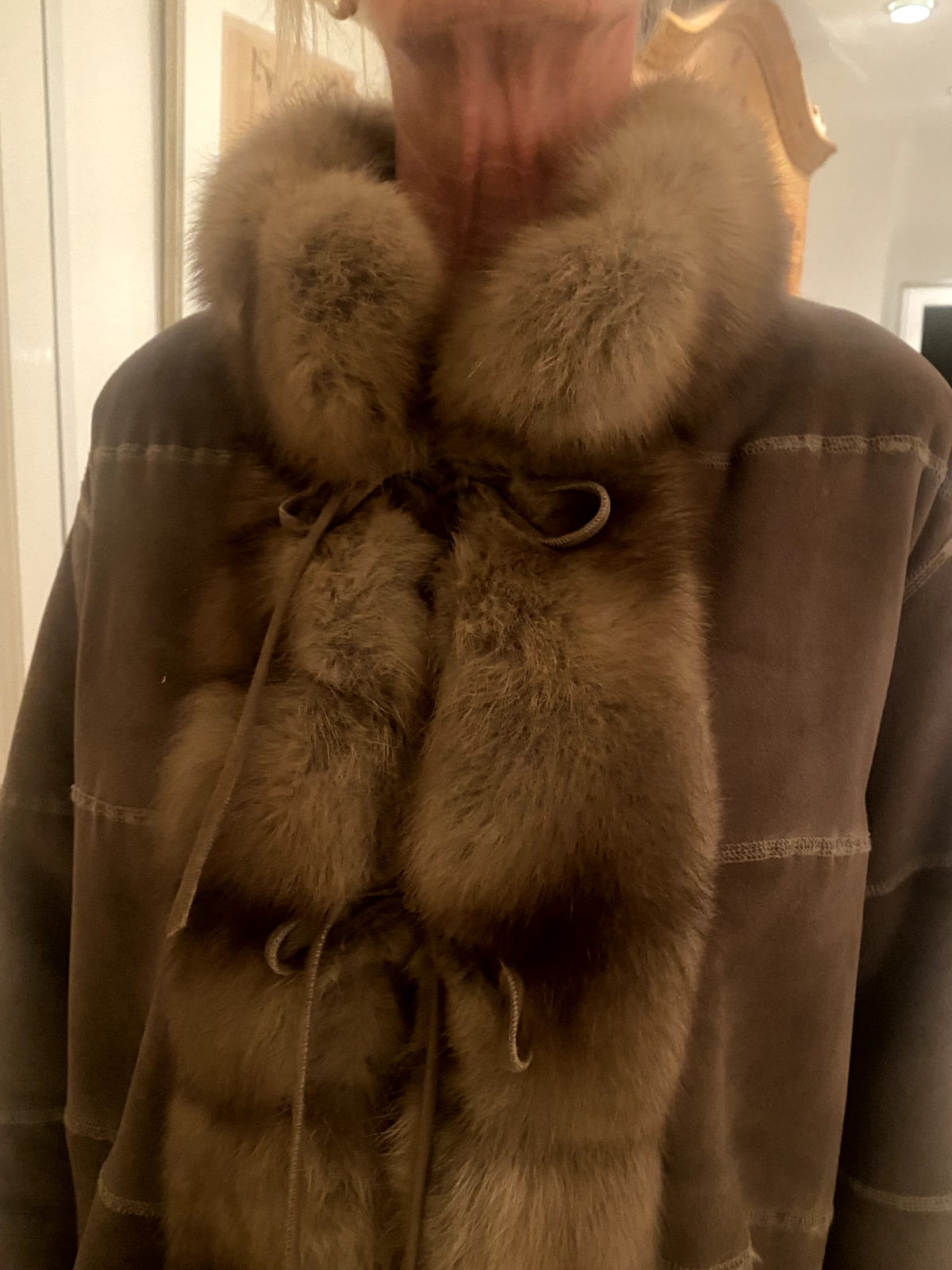 real mink fur coat women large used