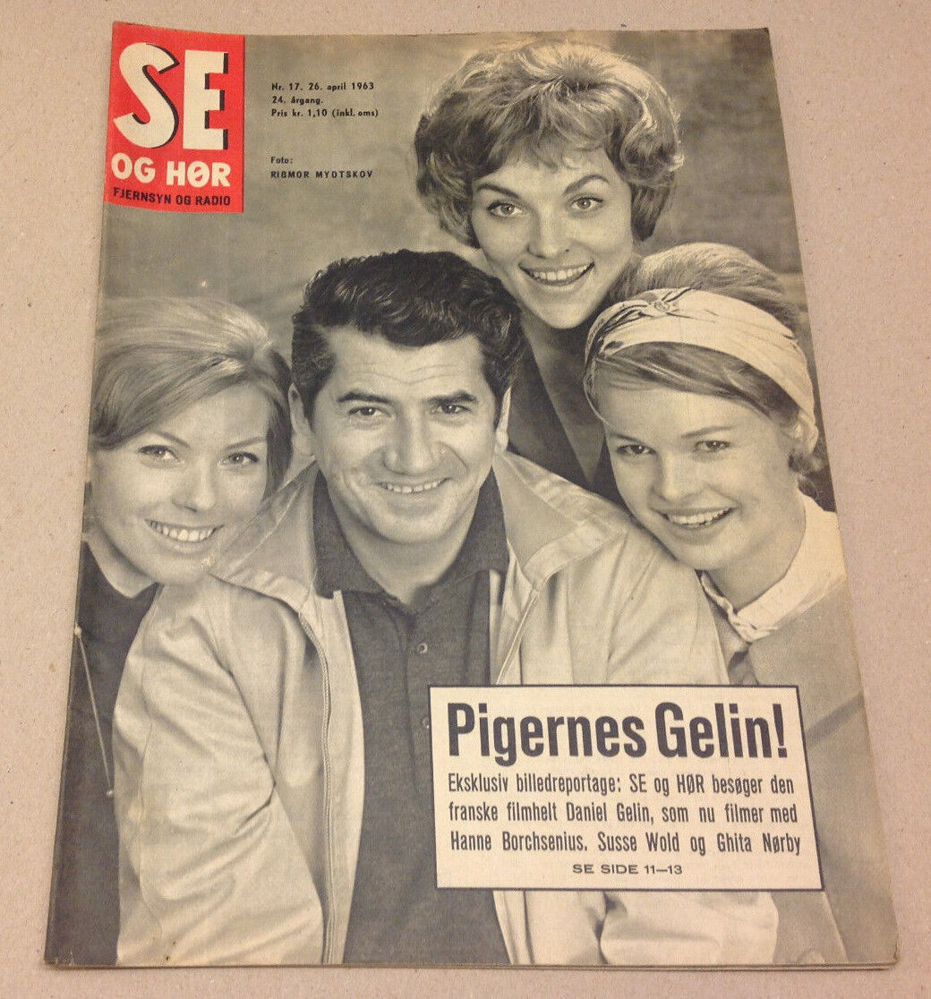 DANIEL GELIN GHITA NORBY SUSSE WOLD HANNE BORCHSENIUS ON Danish Magazine 1963