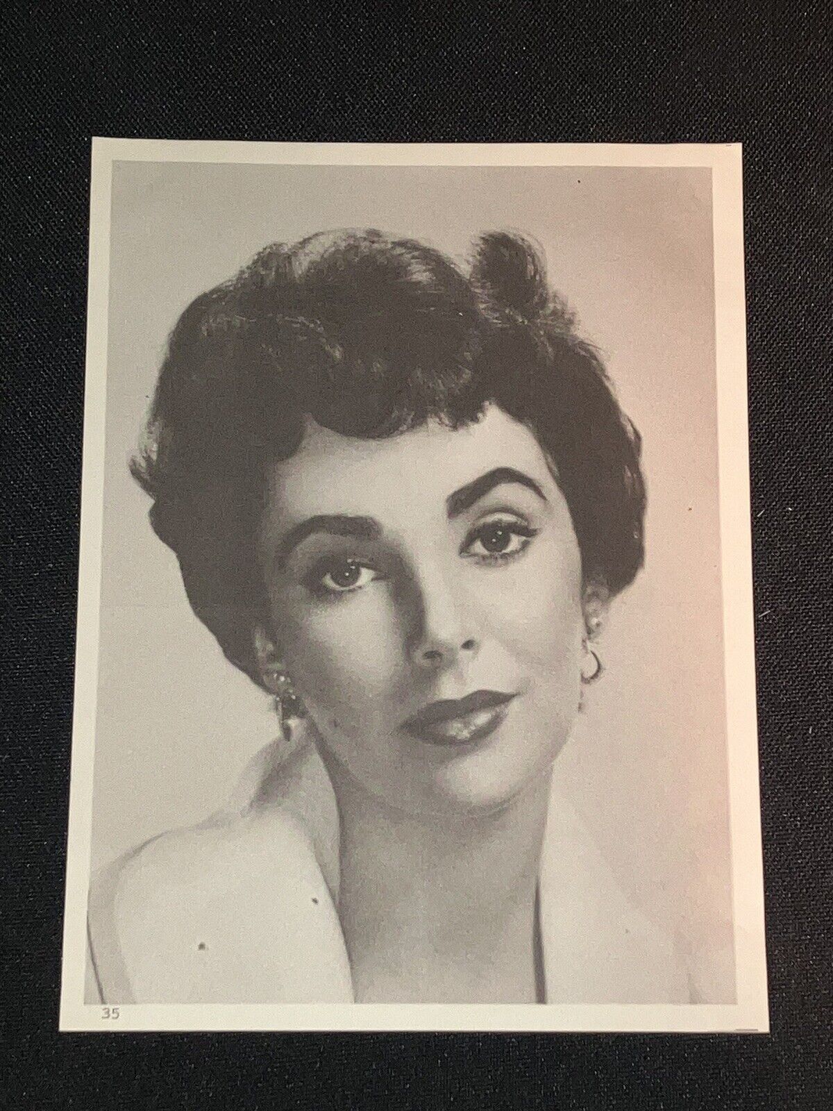 1958 HOLLYWOOD ACTOR ELIZABETH TAYLOR RARE VINTAGE PHOTO CARD #35 CLEOPATRA