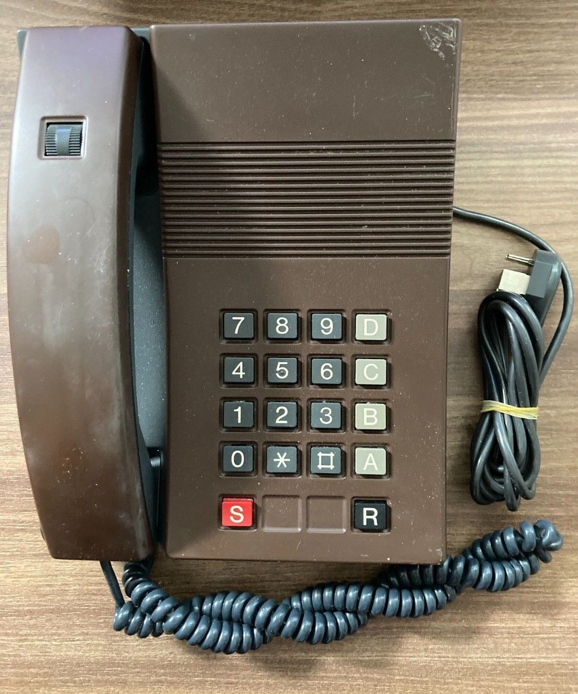 Kirk 76E Digitel 2000 Danish Design Brown 1980s Desk Landline Phone