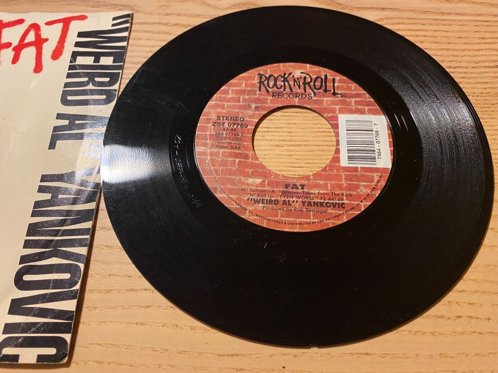 WEIRD AL" YANKOVIC "FAT / YOU MAKE ME" 1988 ROCK´N´ ROLL RECORDS USA PRESSING 7"