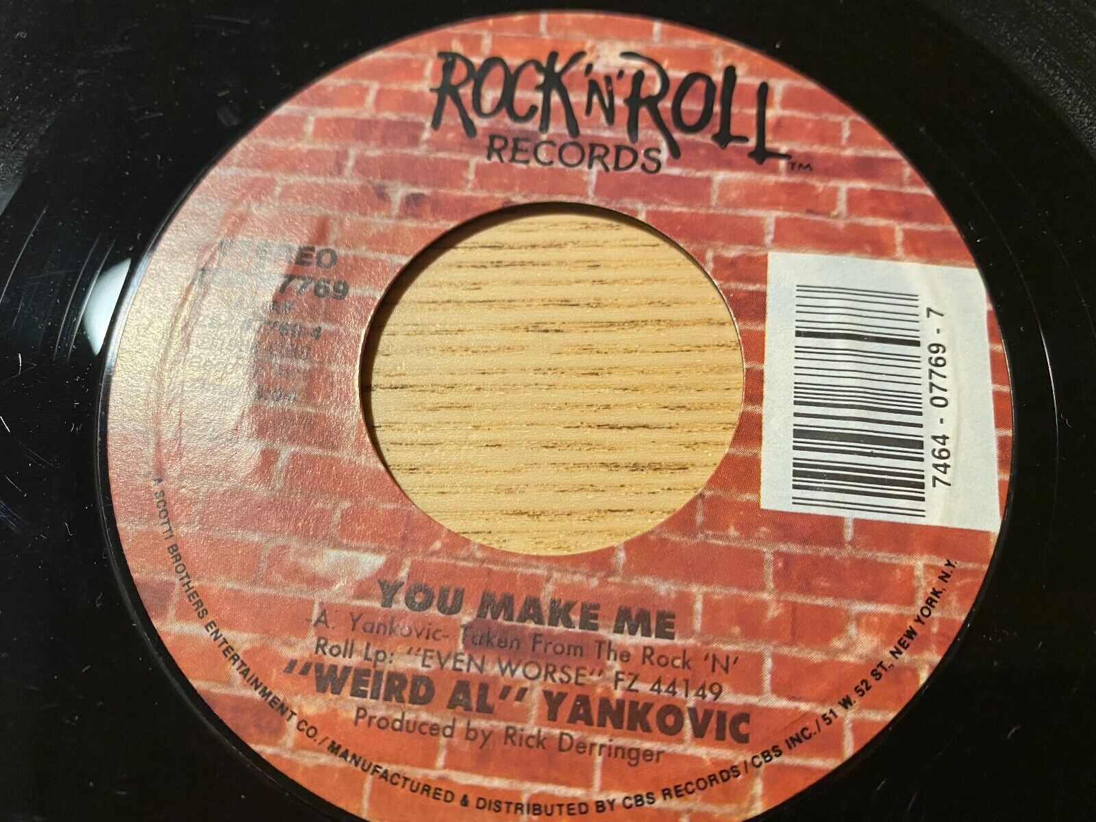 WEIRD AL" YANKOVIC "FAT / YOU MAKE ME" 1988 ROCK´N´ ROLL RECORDS USA PRESSING 7"